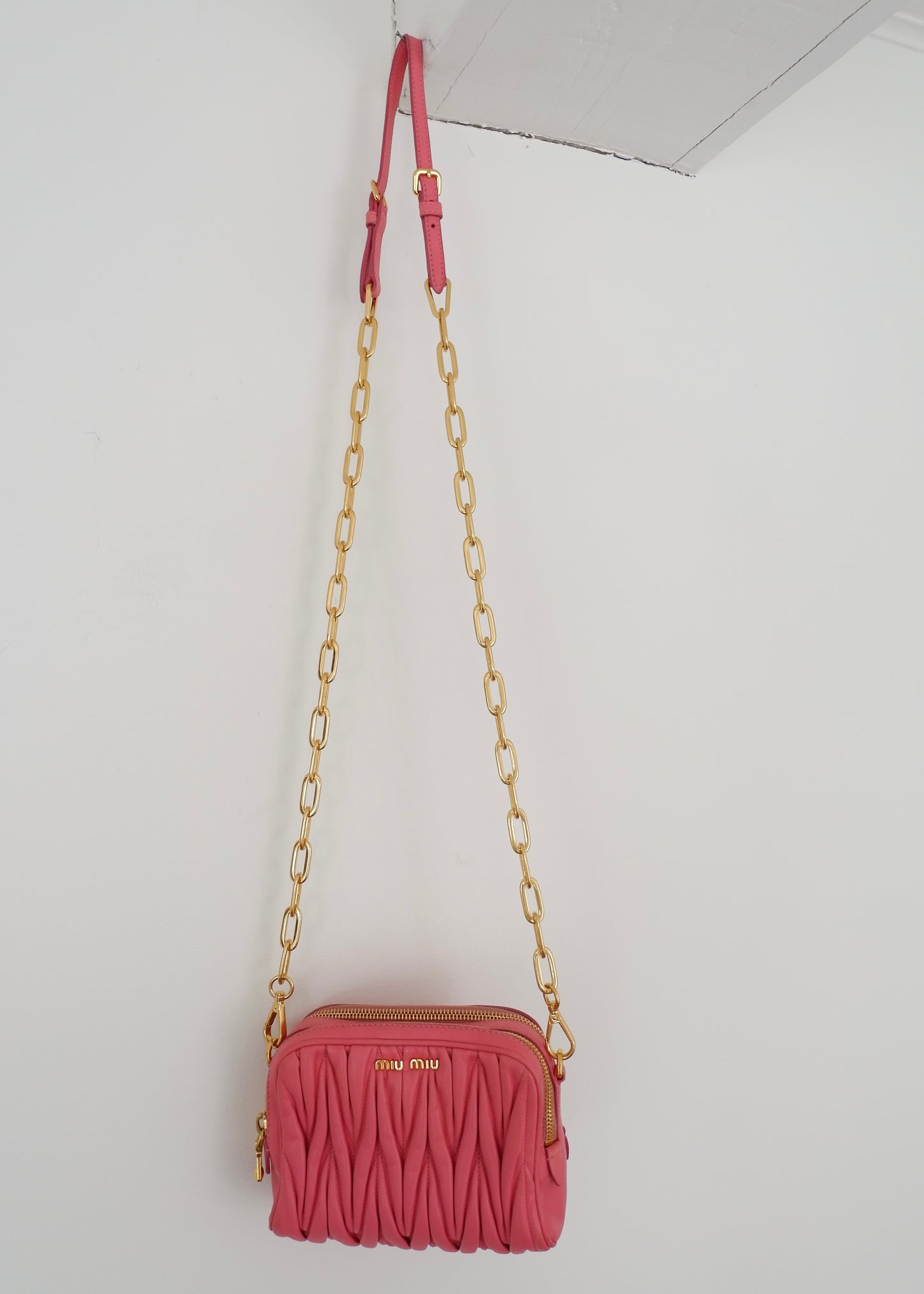 Authentic Preowned Miu Miu Pink Leather Crossbody