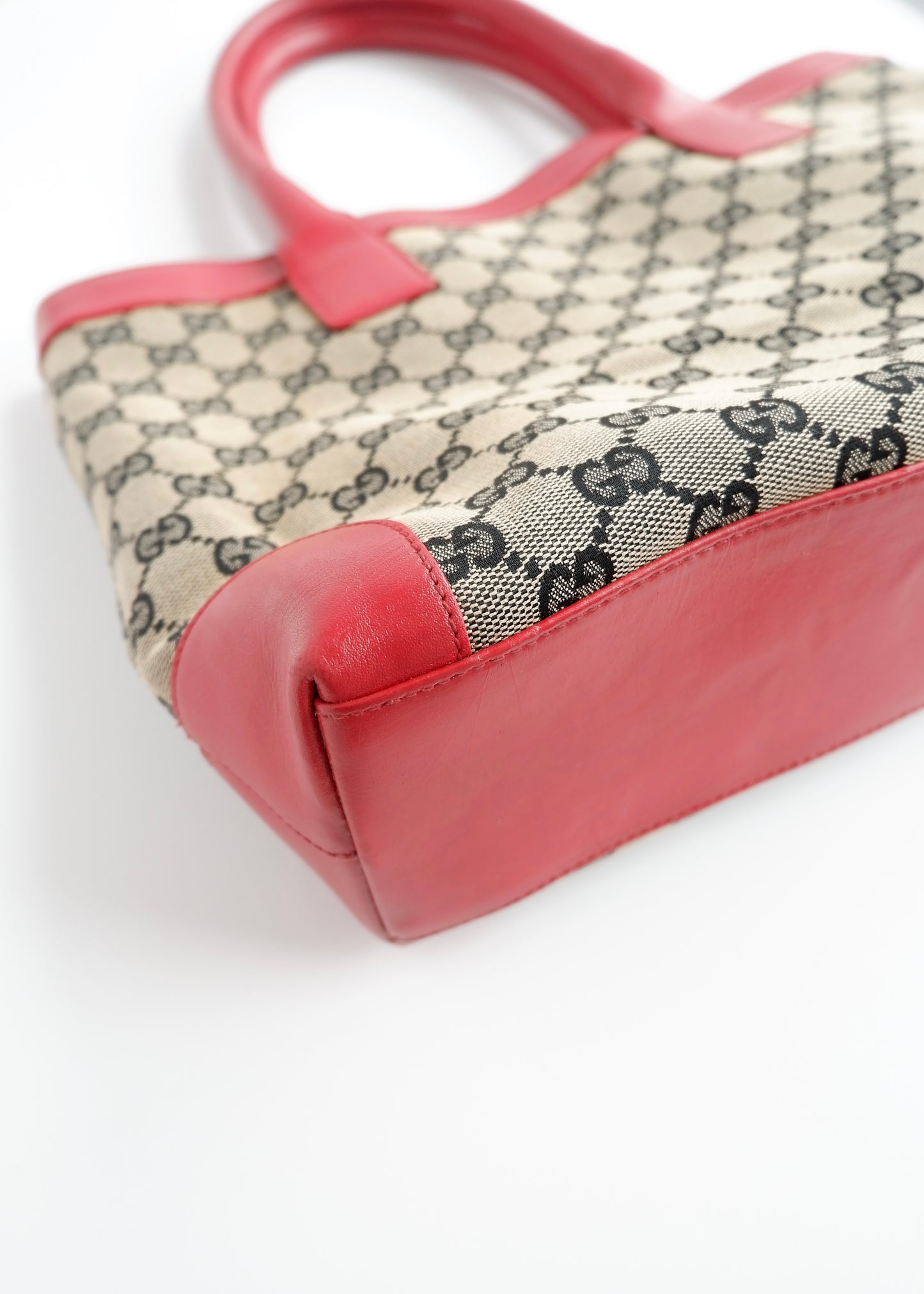 Authentic Preowned Gucci GG Canvas Red/ Navy Shoulder Bag