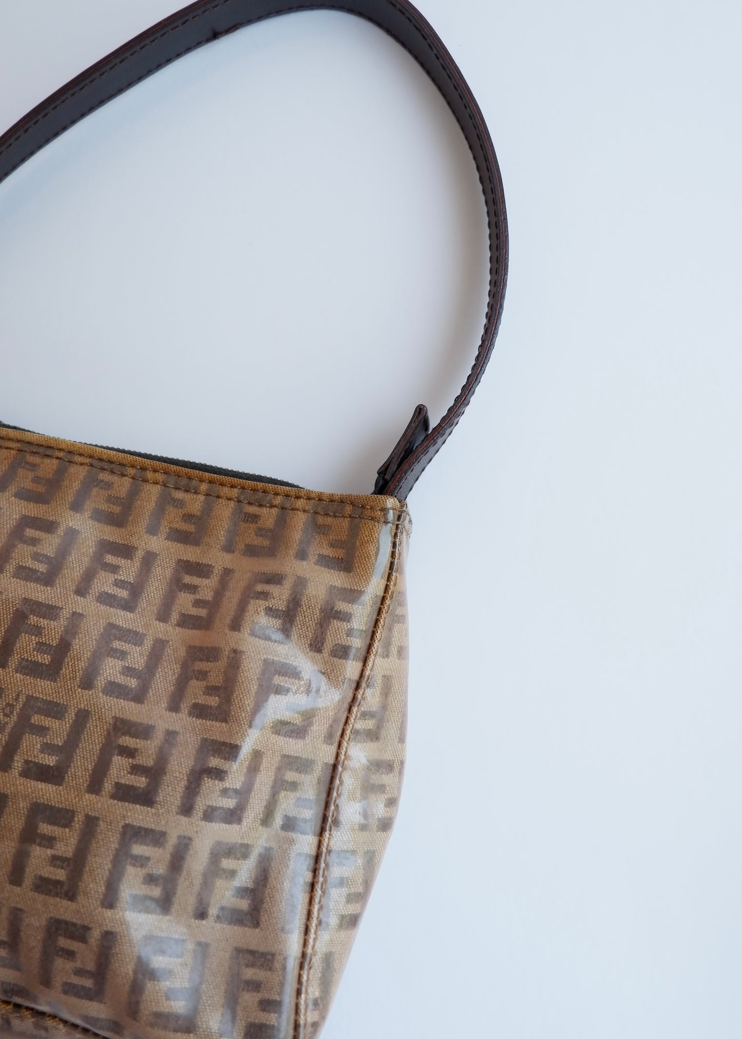 Authentic Preowned Fendi Brown Zucchino Micro Handbag