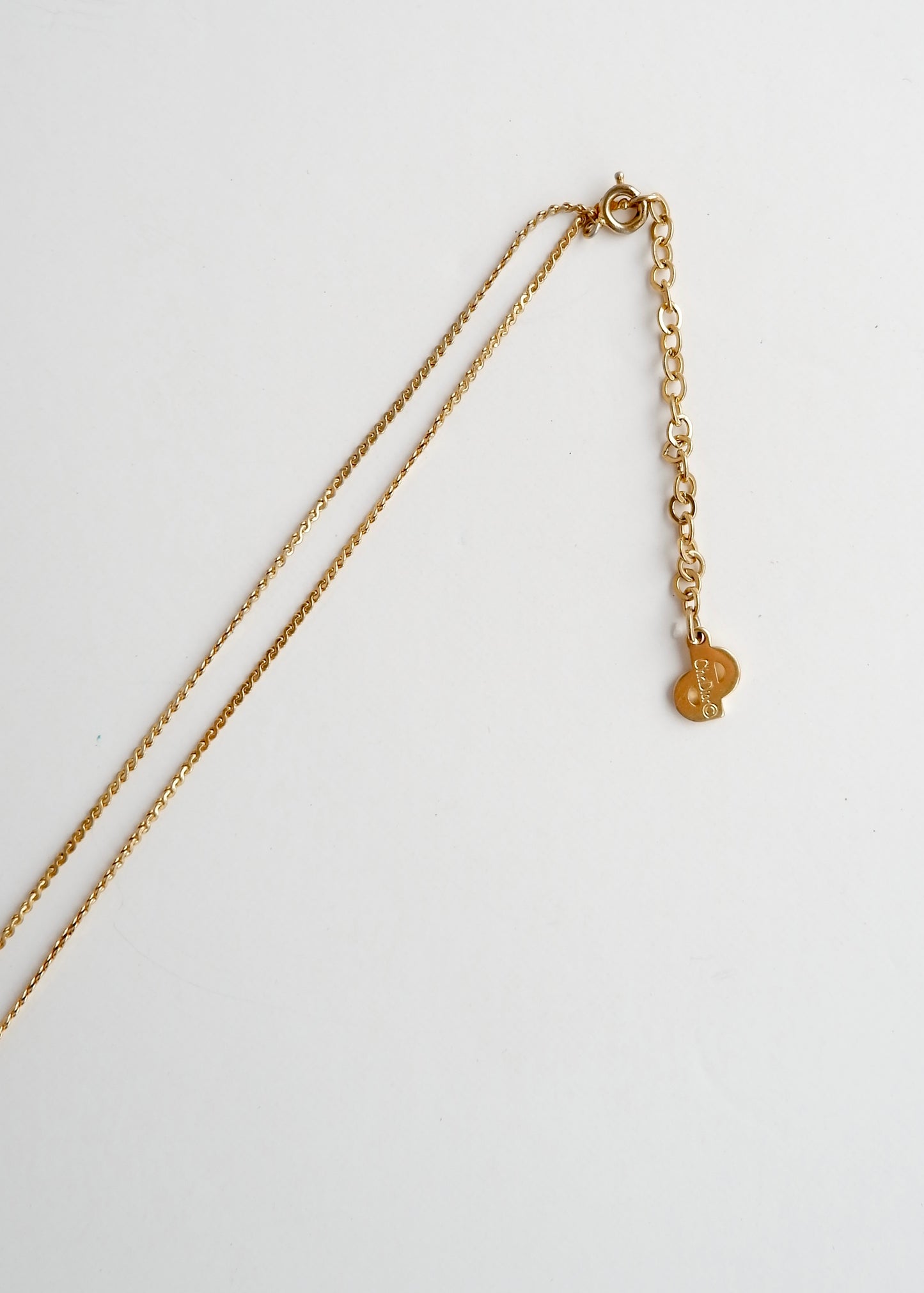 Authentic Preowned Vintage Dior Goldtone CD Logo Necklace