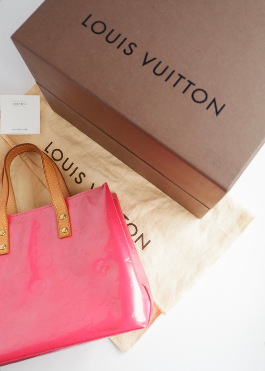 Authentic Preowned Louis Vuitton Monogram Framboise Vernis Reade Handbag