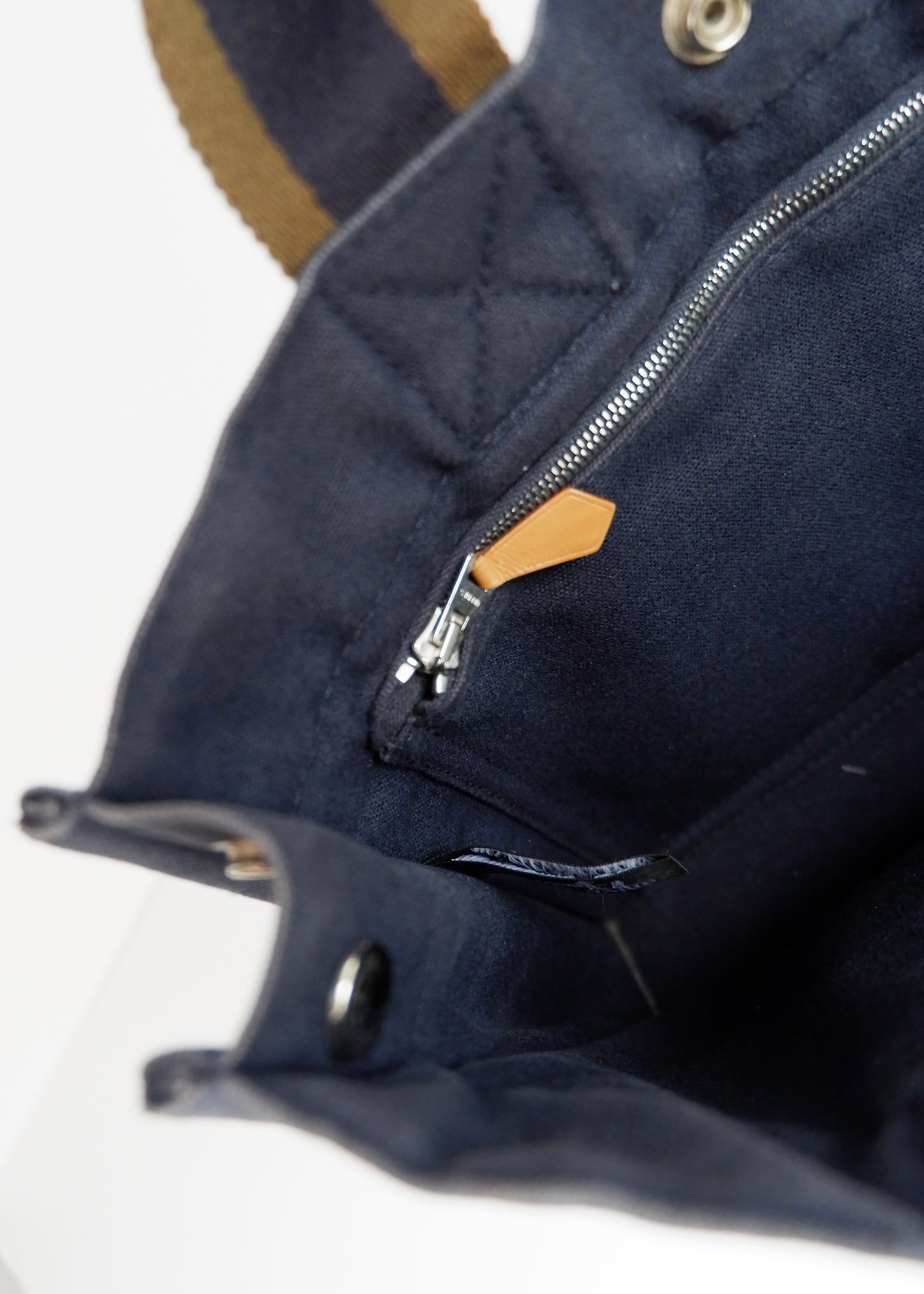 Authentic Preowned Hermes Navy Toile Fourre Tout PM Tote