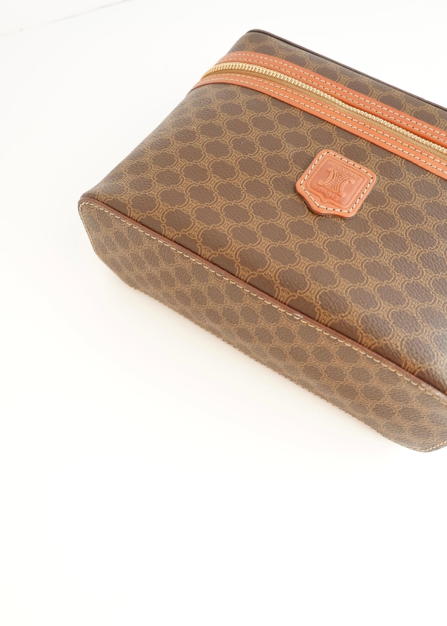 Authentic Preowned Vintage Celine Macadam Top Handle Clutch