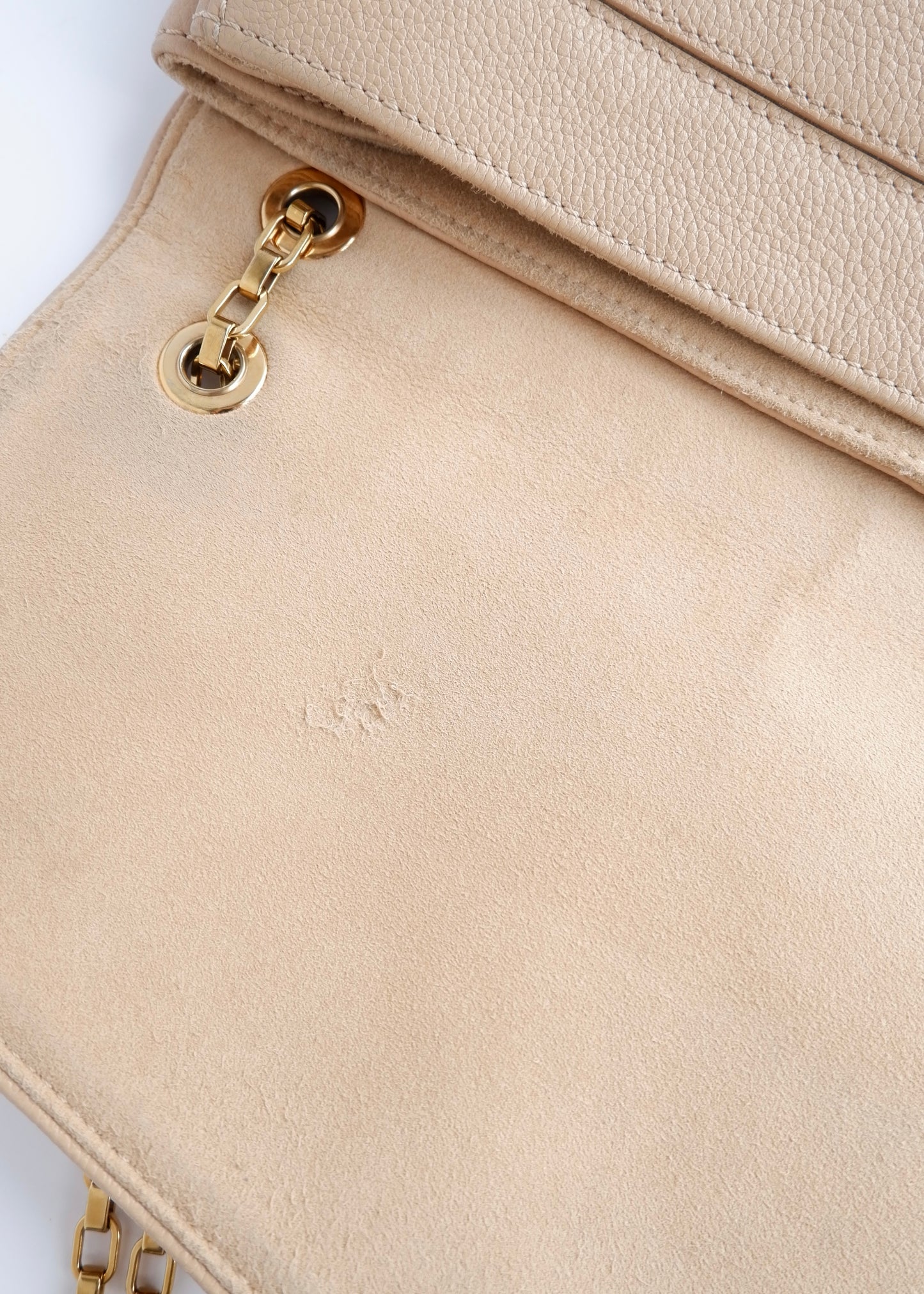 Authentic Preowned Louis Vuitton Cream Monogram Empreinte Leather St Germain MM Shoulder Bag