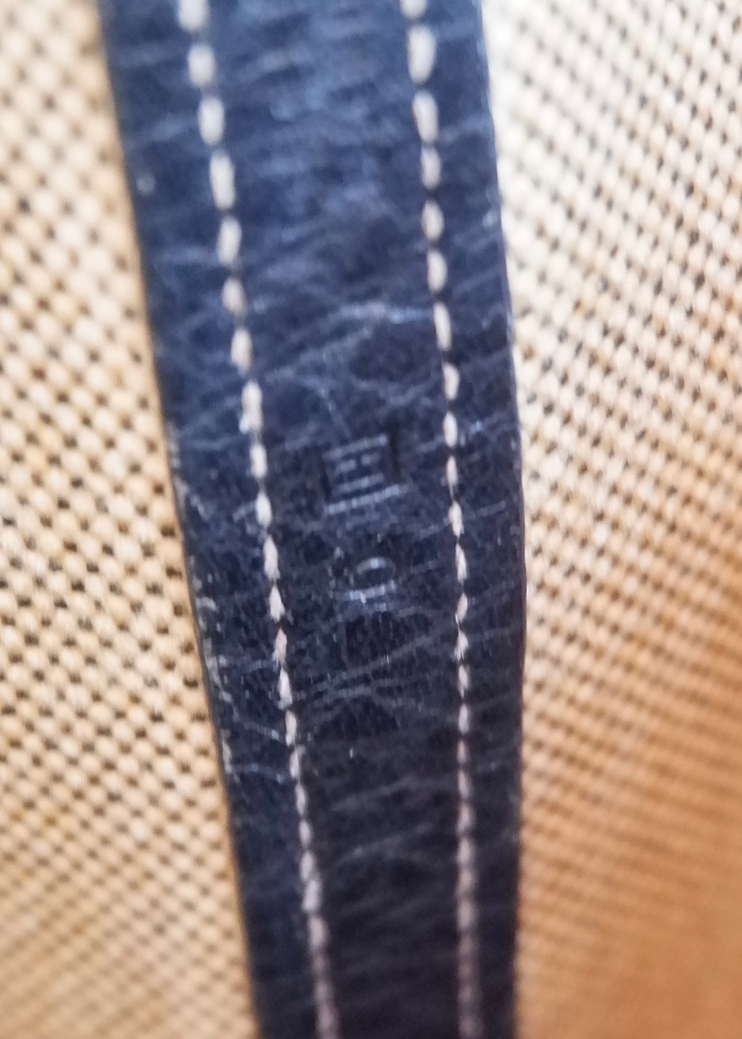 Authentic Preowned Hermes Black/Gray Leather/Canvas Garden Party Tote