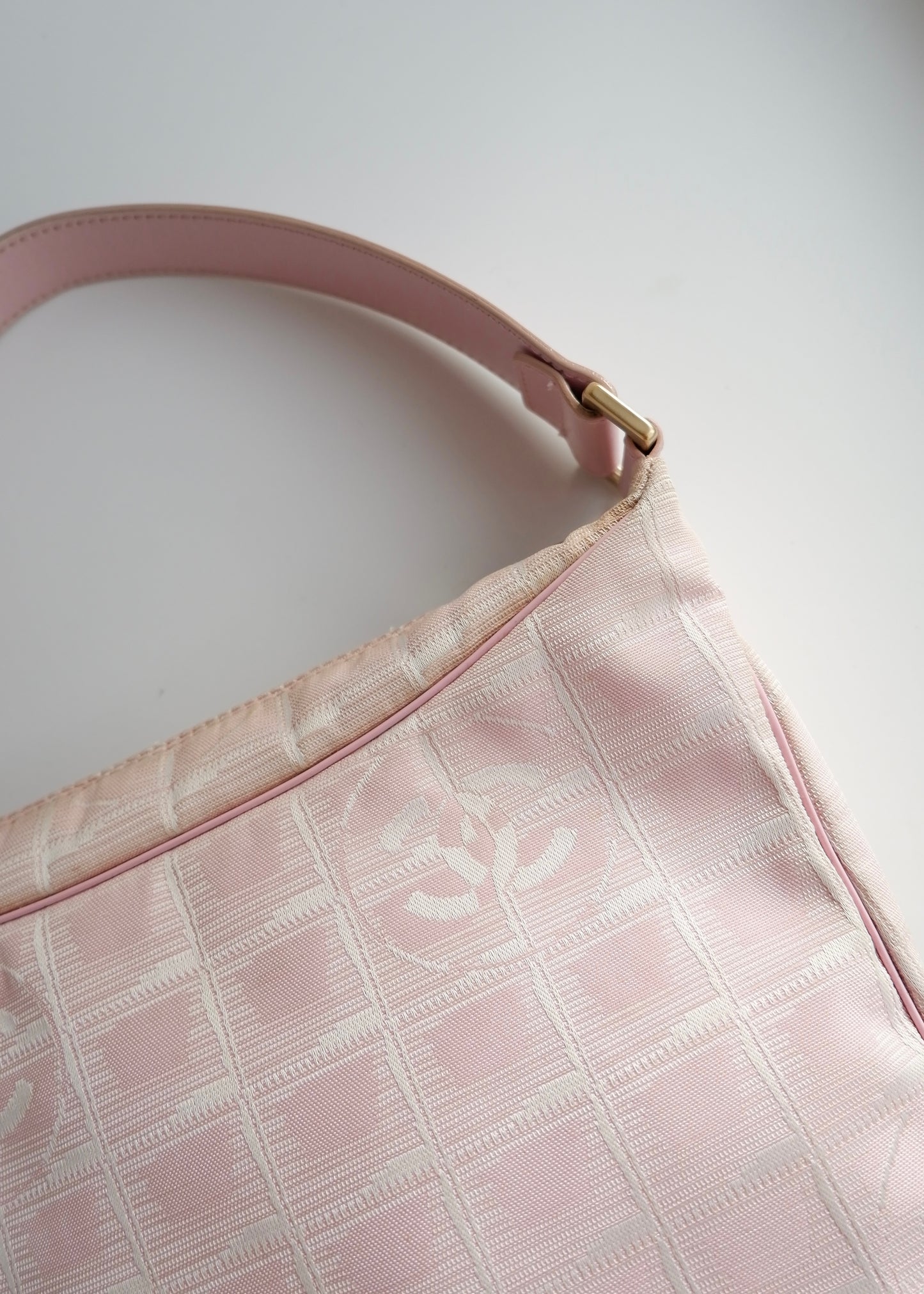 Authentic Preowned Chanel Pink Travel Line Shoulder Bag