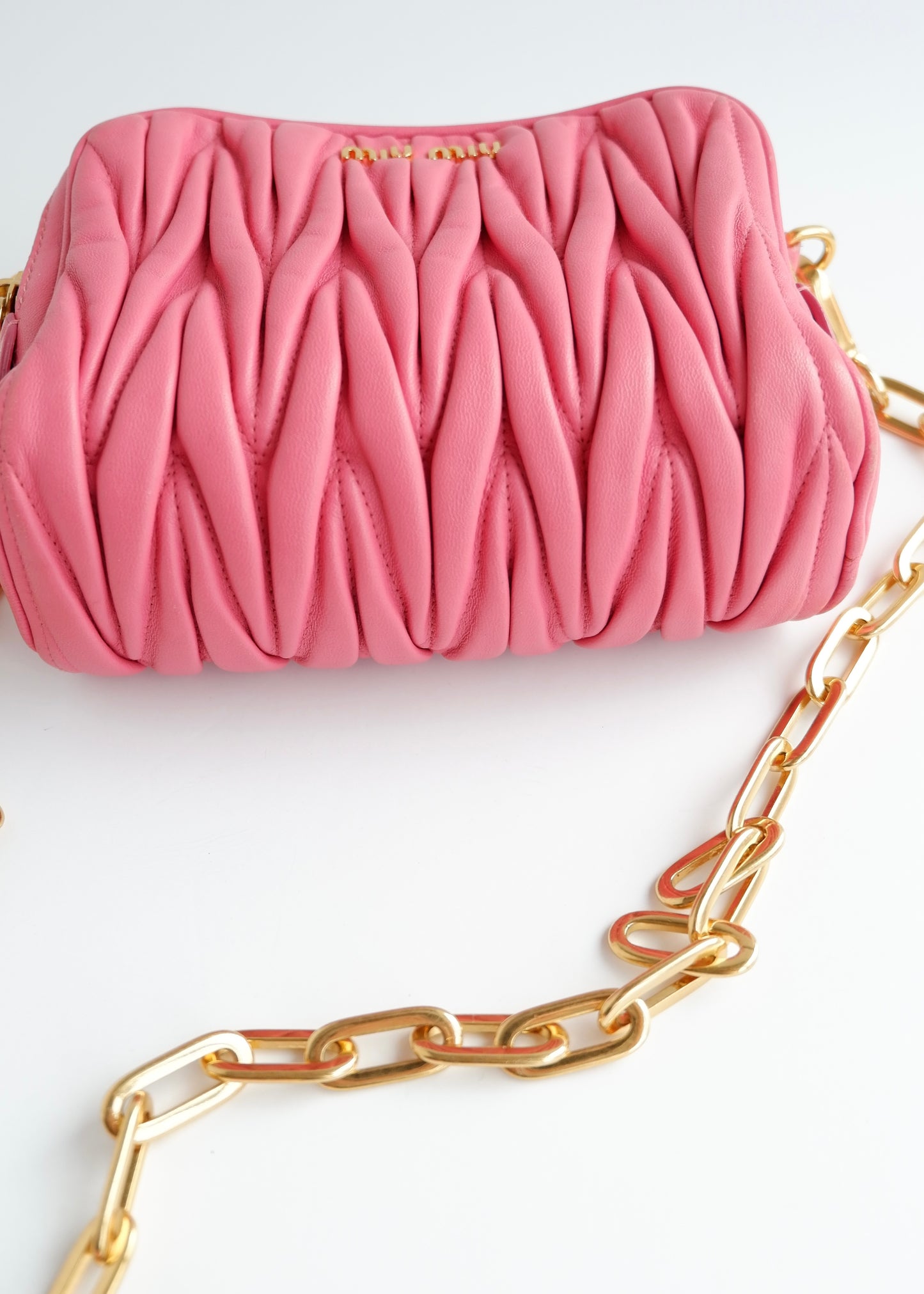 Authentic Preowned Miu Miu Pink Leather Crossbody