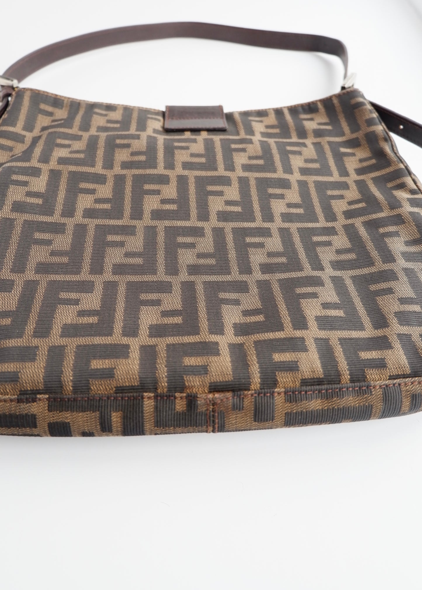 Authentic Preowned Fendi Brown Zucca Shoulder Bag
