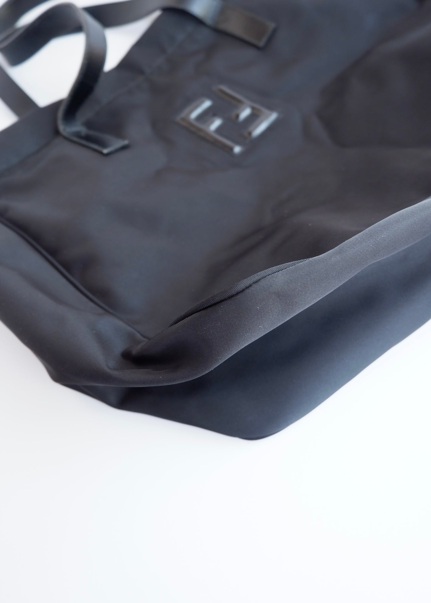 Authentic Preowned Fendi Black Nylon FF Tote Bag