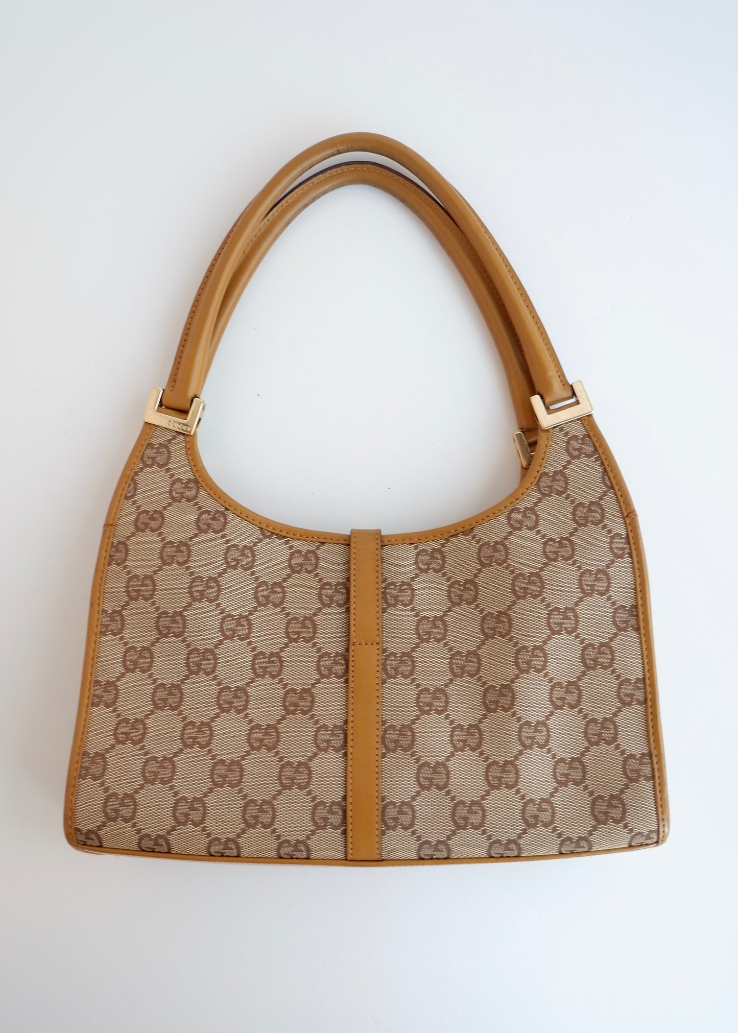 Authentic Preowned Gucci Tan GG Canvas Small Jackie Shoulder Bag
