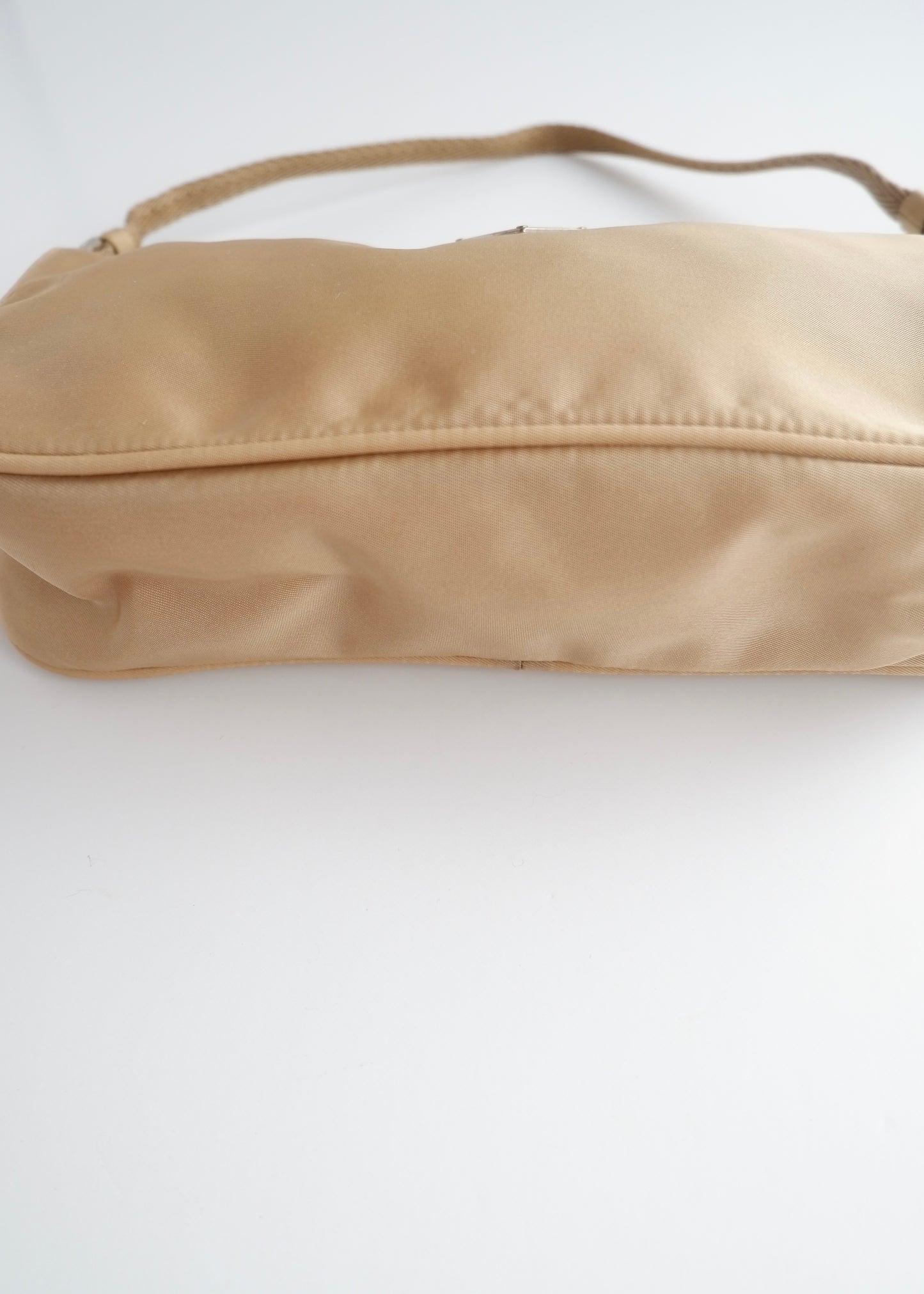 Authentic Preowned Prada Beige Nylon Shoulder Bag