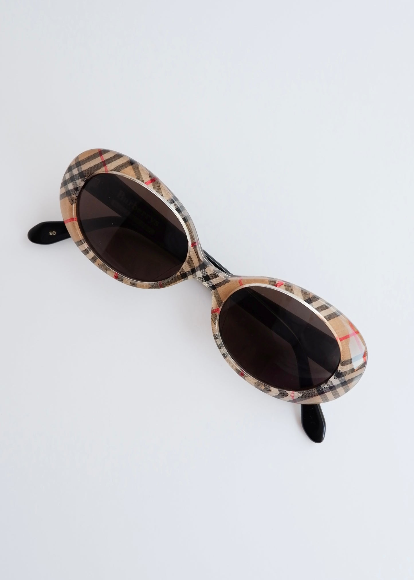 Authentic Preowned Vintage Burberrys of London Check Print Sunglasses