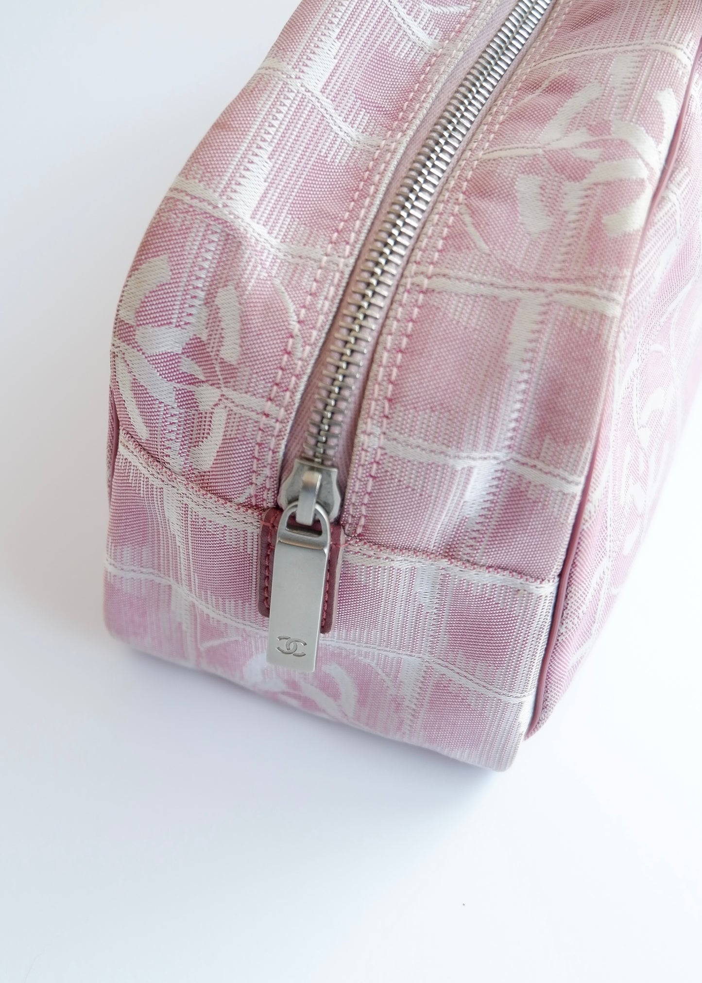 Authentic Preowned Chanel Pink Nylon New Travel Line Shoulder Bag
