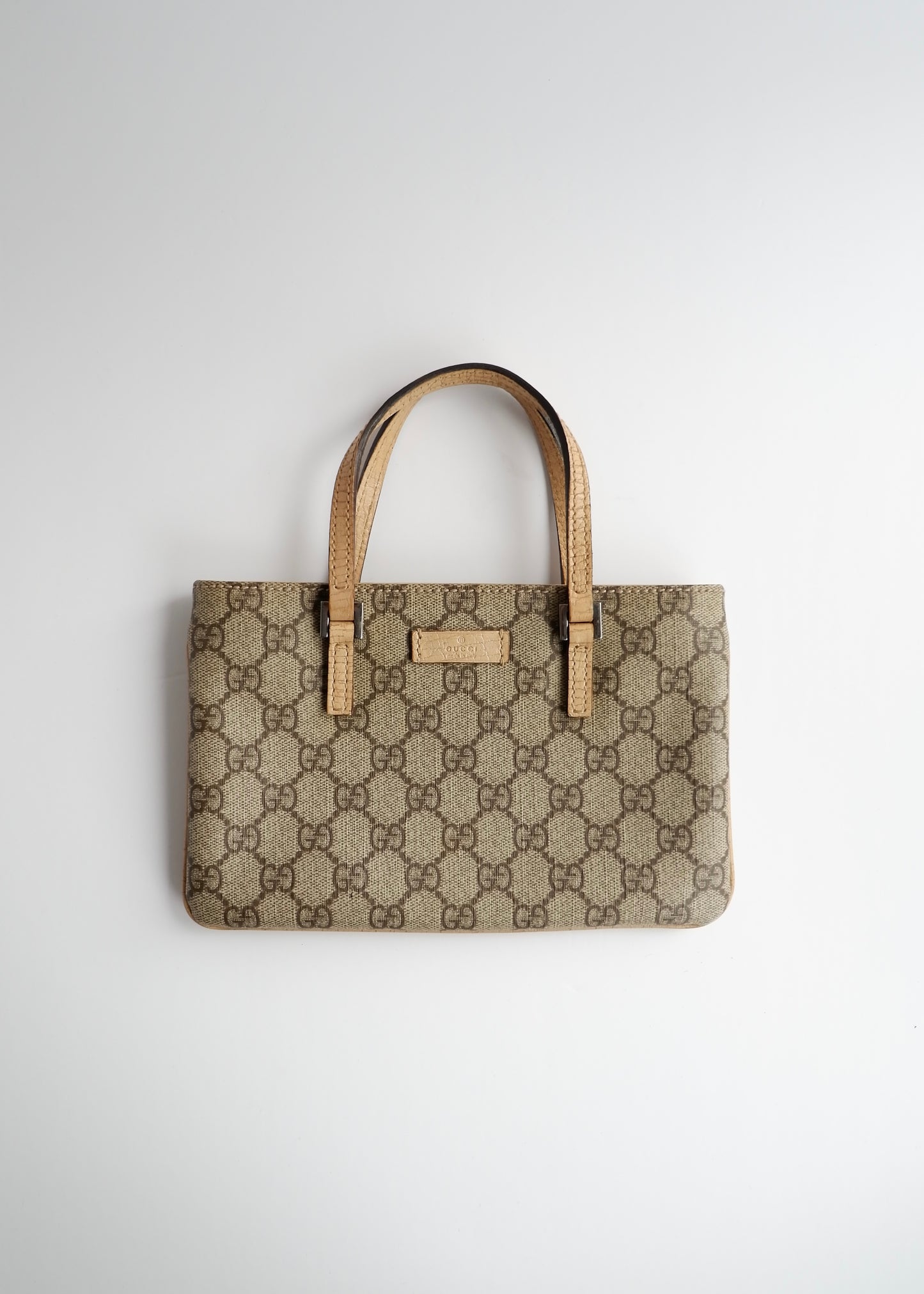 Authentic Preowned Gucci Beige GG Canvas Mini Handbag