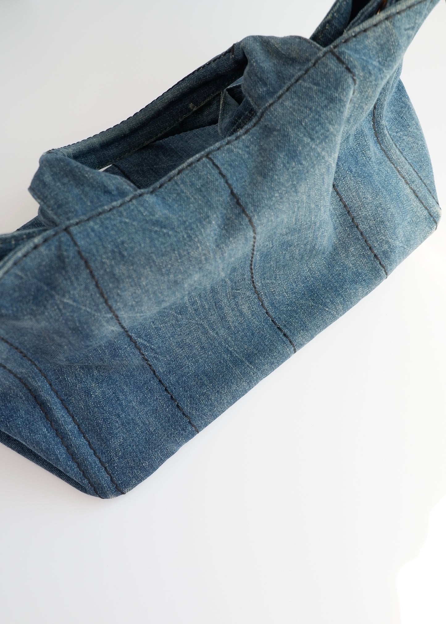 Authentic Preowned Prada Navy Denim Canapa Tote Bag