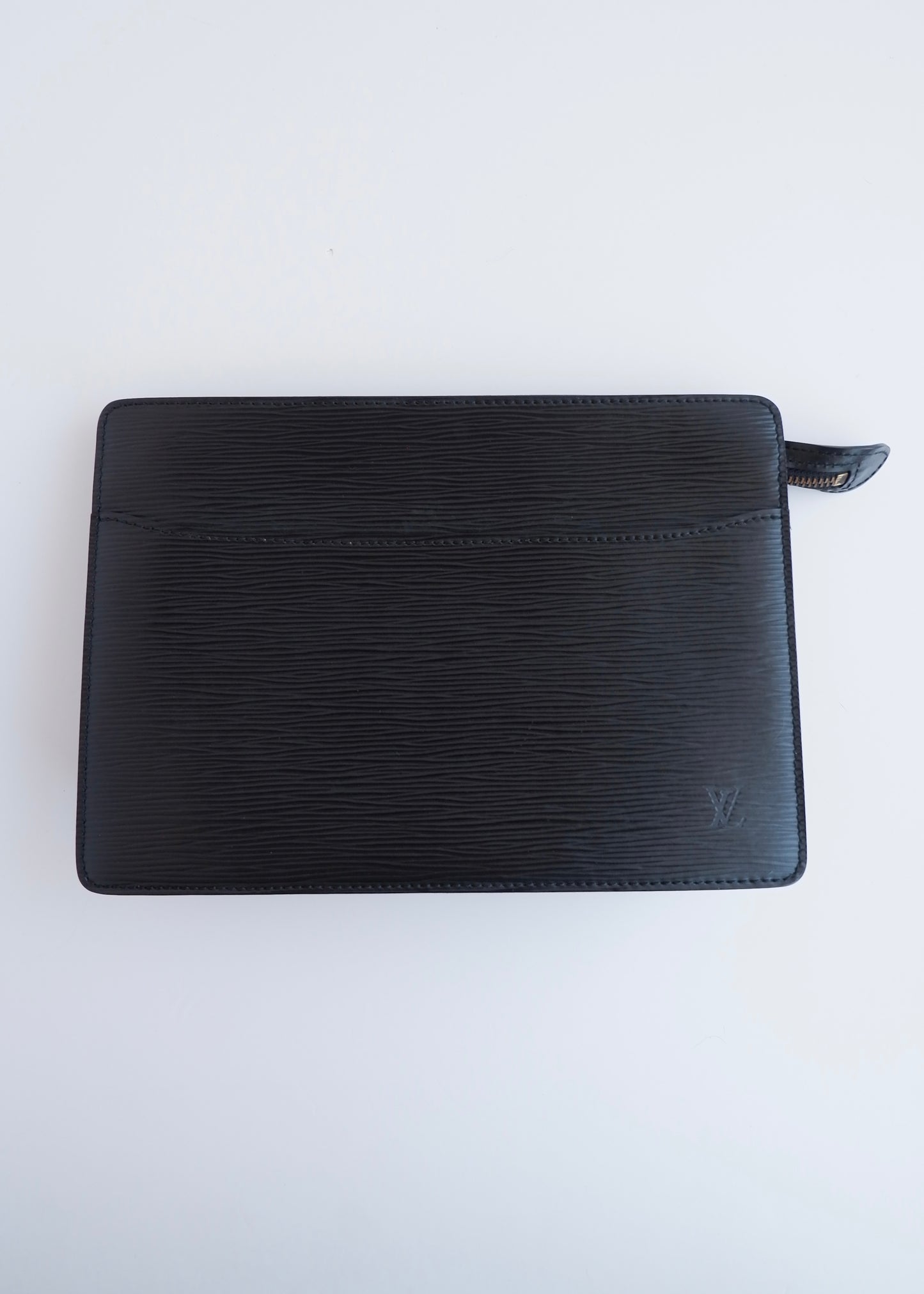 Authentic Preowned Louis Vuitton Black Epi Clutch