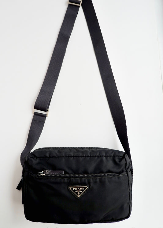 Authentic Preowned Prada Black Nylon Crossbody Bag