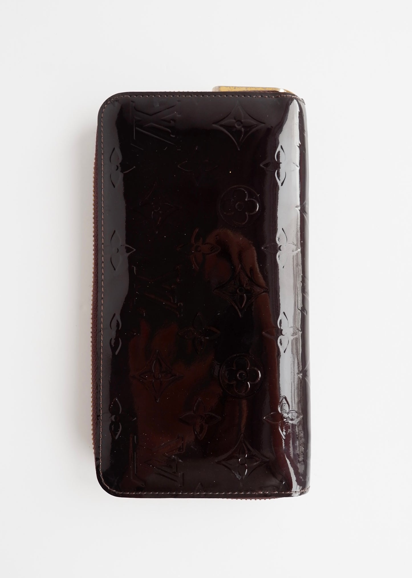 Authentic Preowned Louis Vuitton Monogram Amarante Vernis Long Zip Wallet