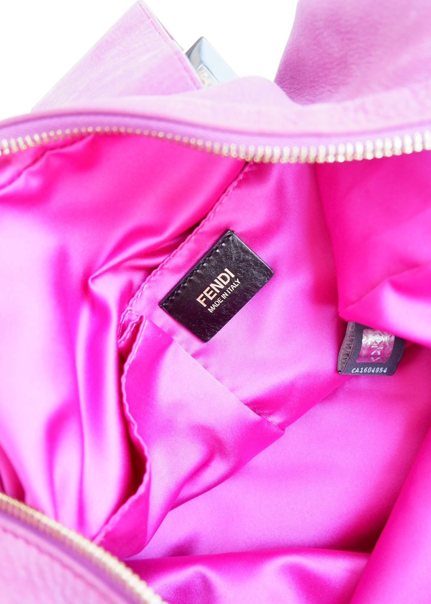 Authentic Preowned Fendi Magenta Suede Hobo Shoulder Bag