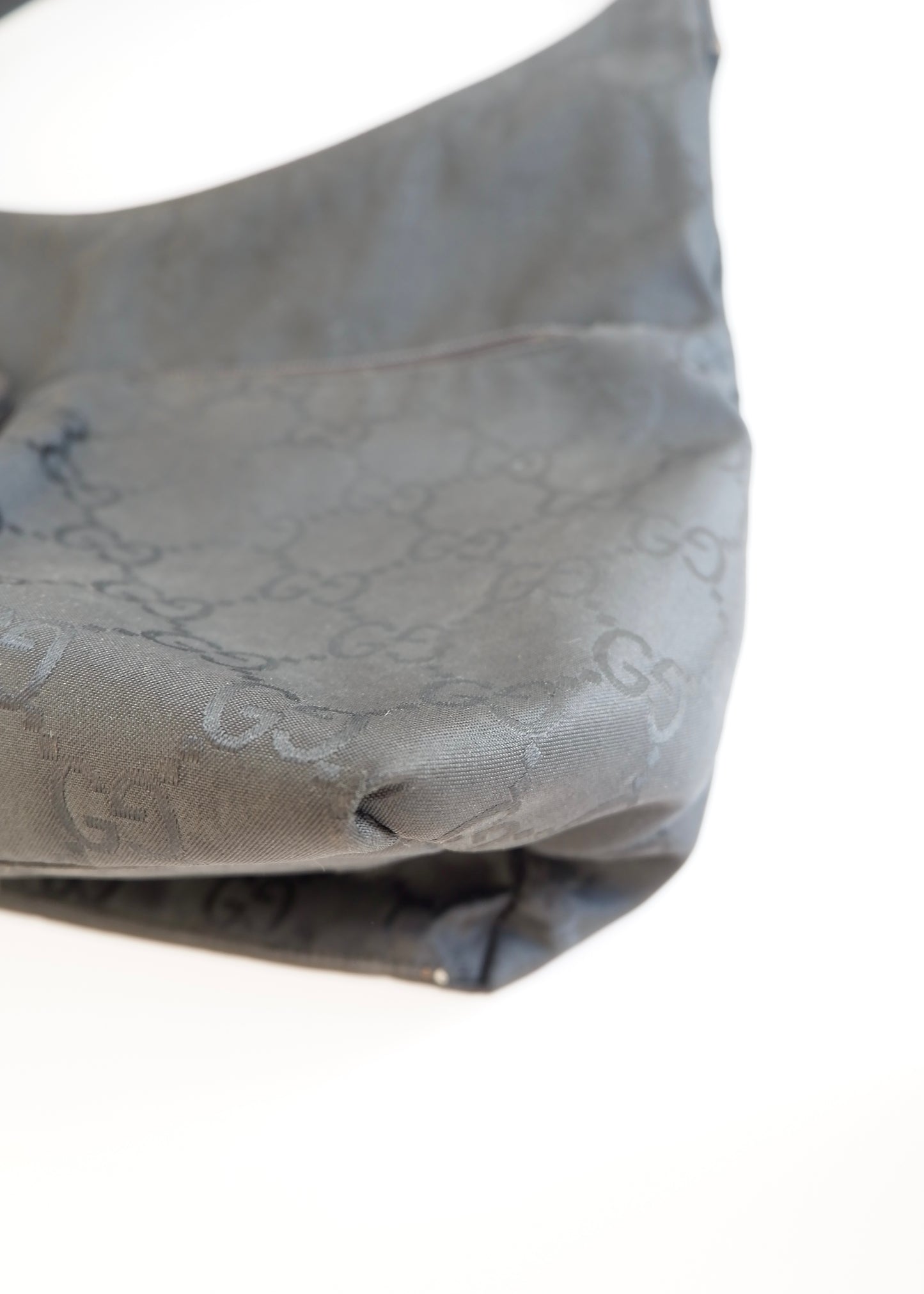 Authentic Preowned Gucci Black GG Canvas Shoulder Bag