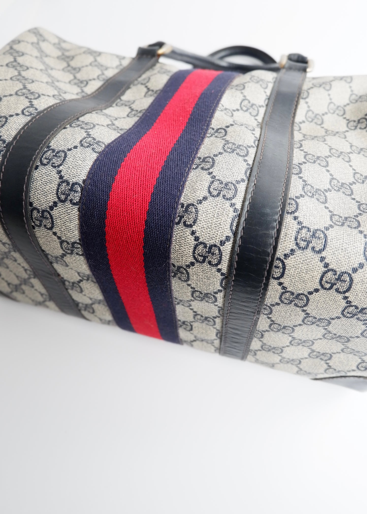 Authentic Preowned Vintage Gucci Navy Boston Bag