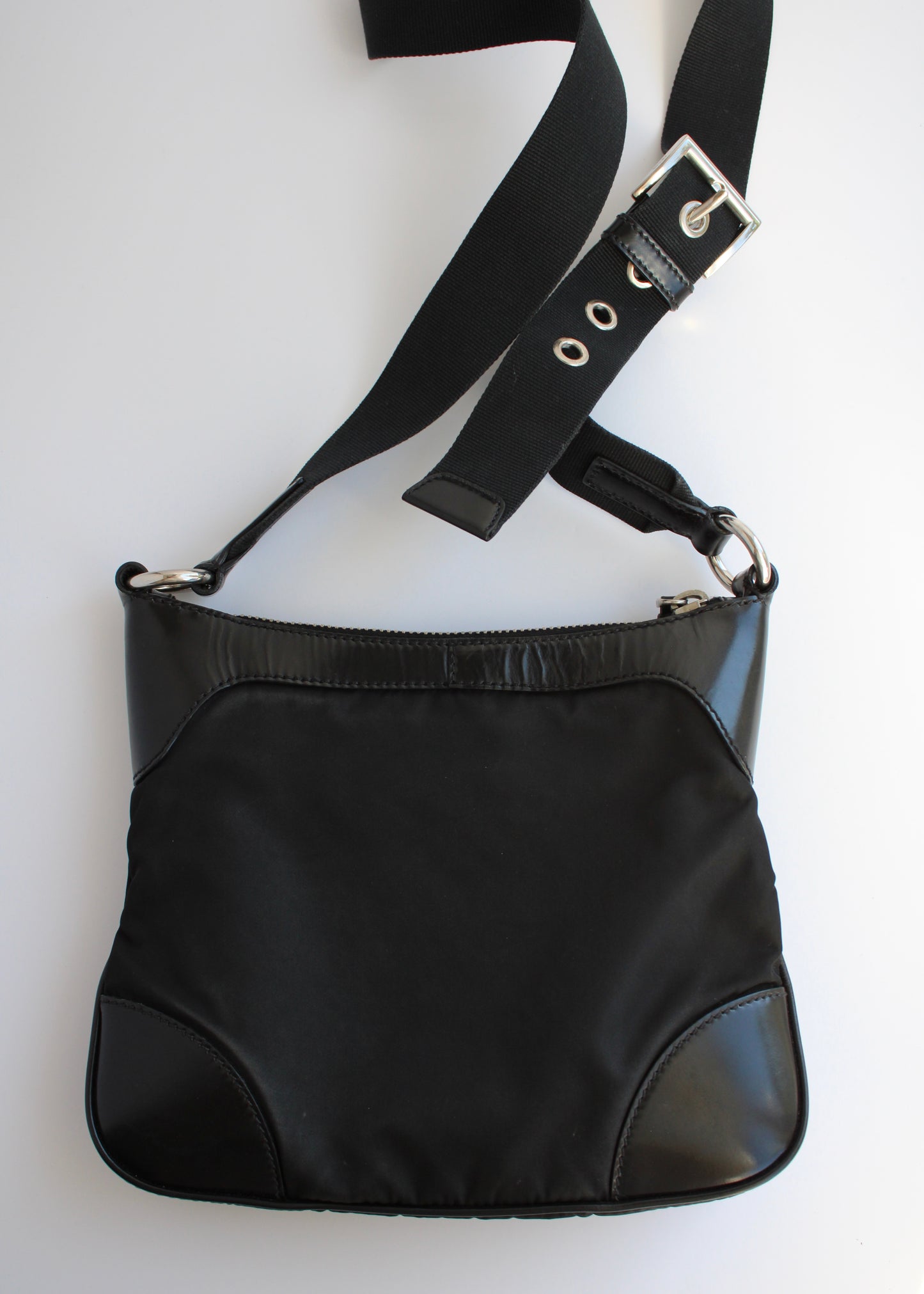 Authentic Preowned Prada Black Nylon/Leather Crossbody Bag