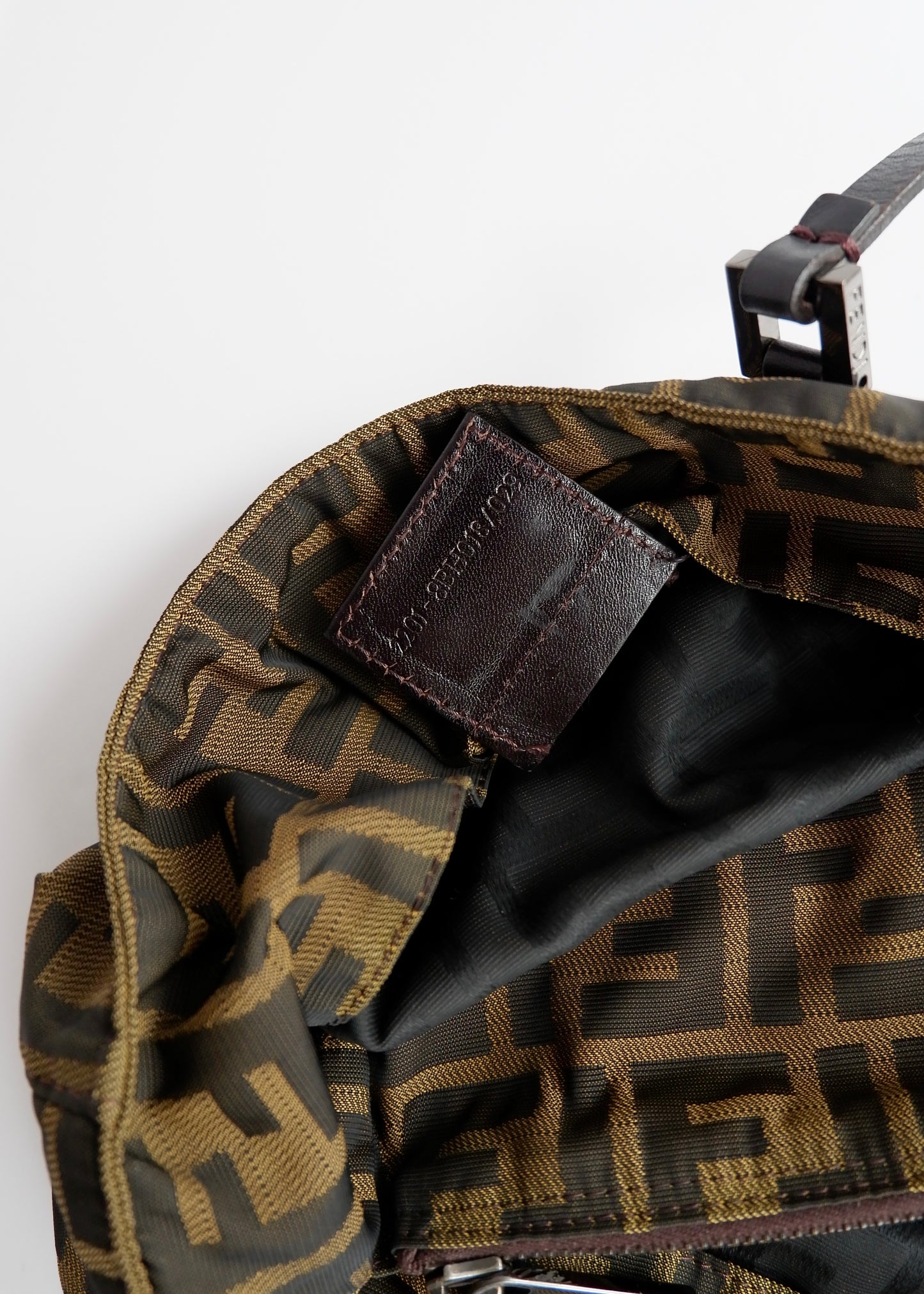 Authentic Preowned Vintage Fendi Brown Zucca Canvas Handbag