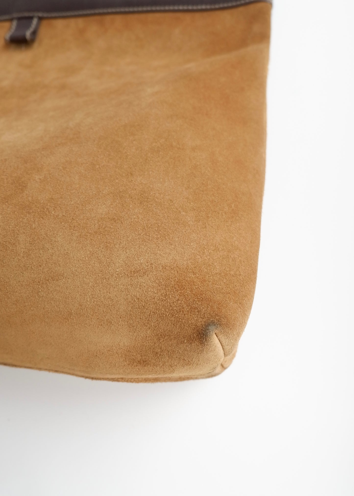 Authentic Preowned Loewe Brown Suede Oversized Clutch Bag