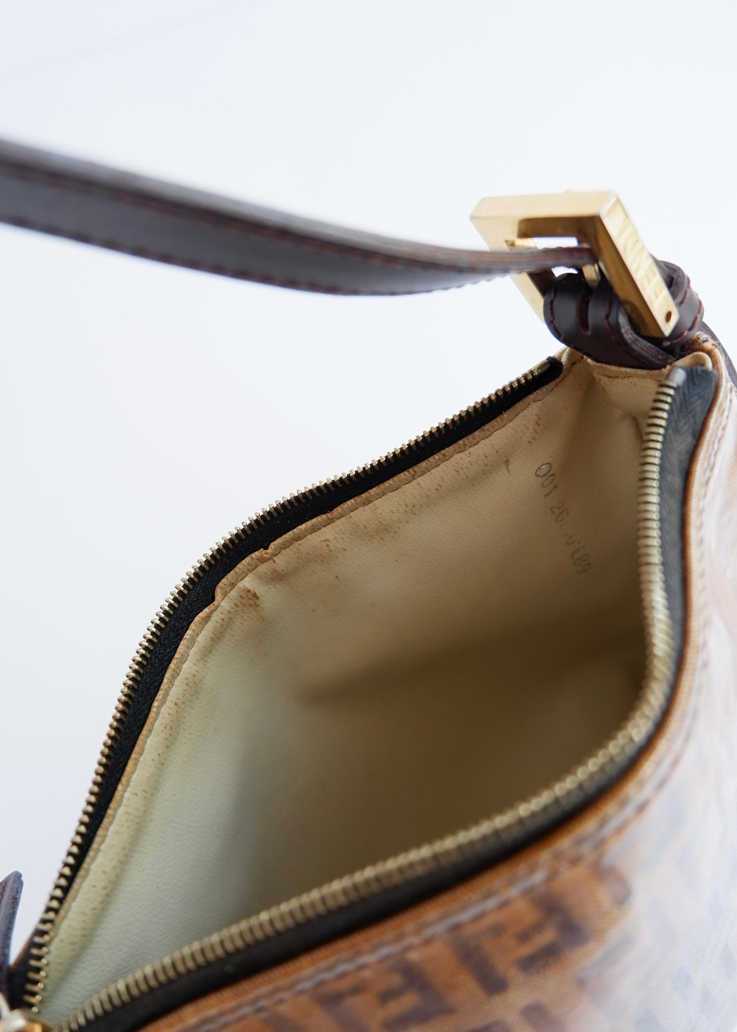 Authentic Preowned Fendi Brown Zucchino Micro Handbag