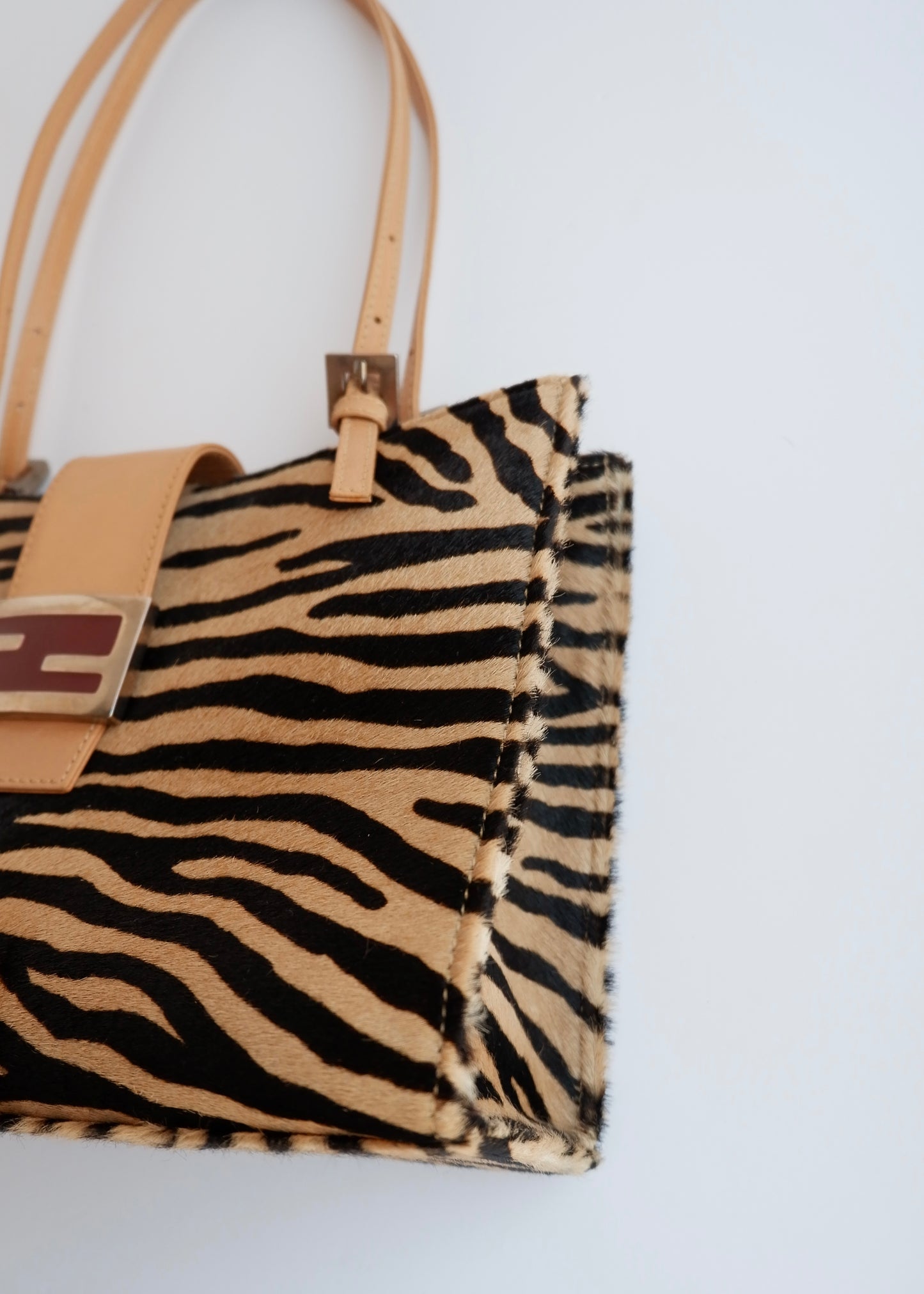 Authentic Preowned Fendi Zebra Print Shoulder Bag