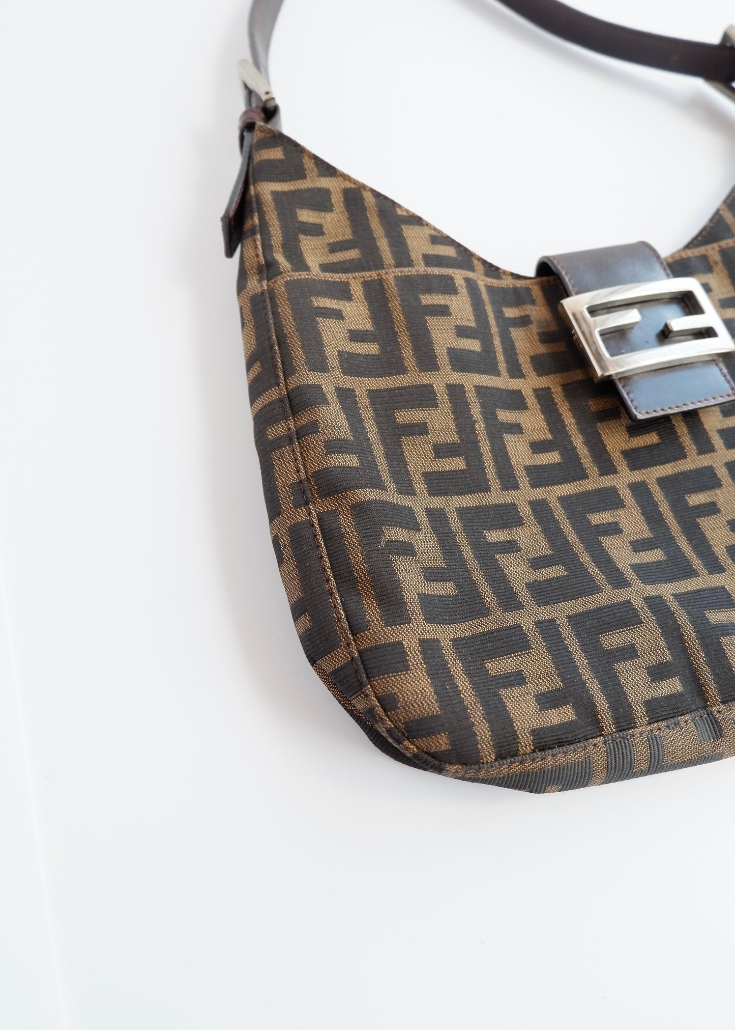 Authentic Preowned Fendi Brown Zucca Shoulder Bag