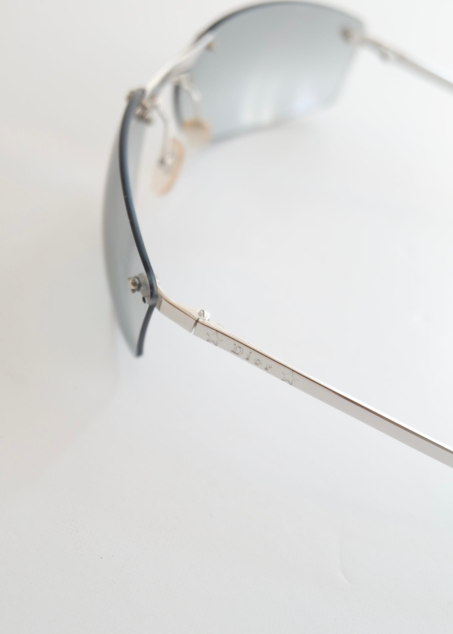 Authentic Preowned Dior Silver Square Frame Star Sunglasses