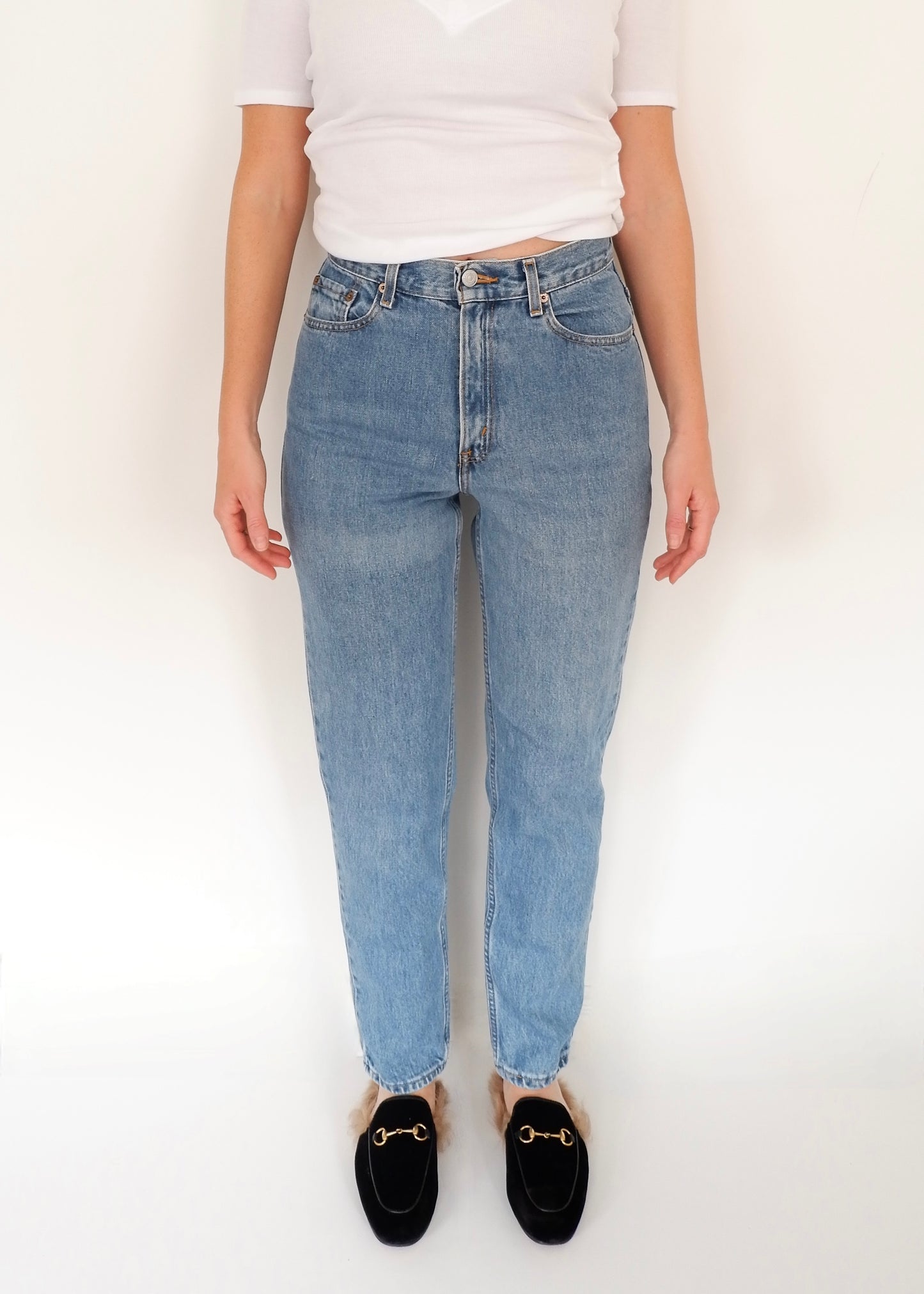 Levis Vintage 512 Medium Light Wash High Waist Jeans - 26