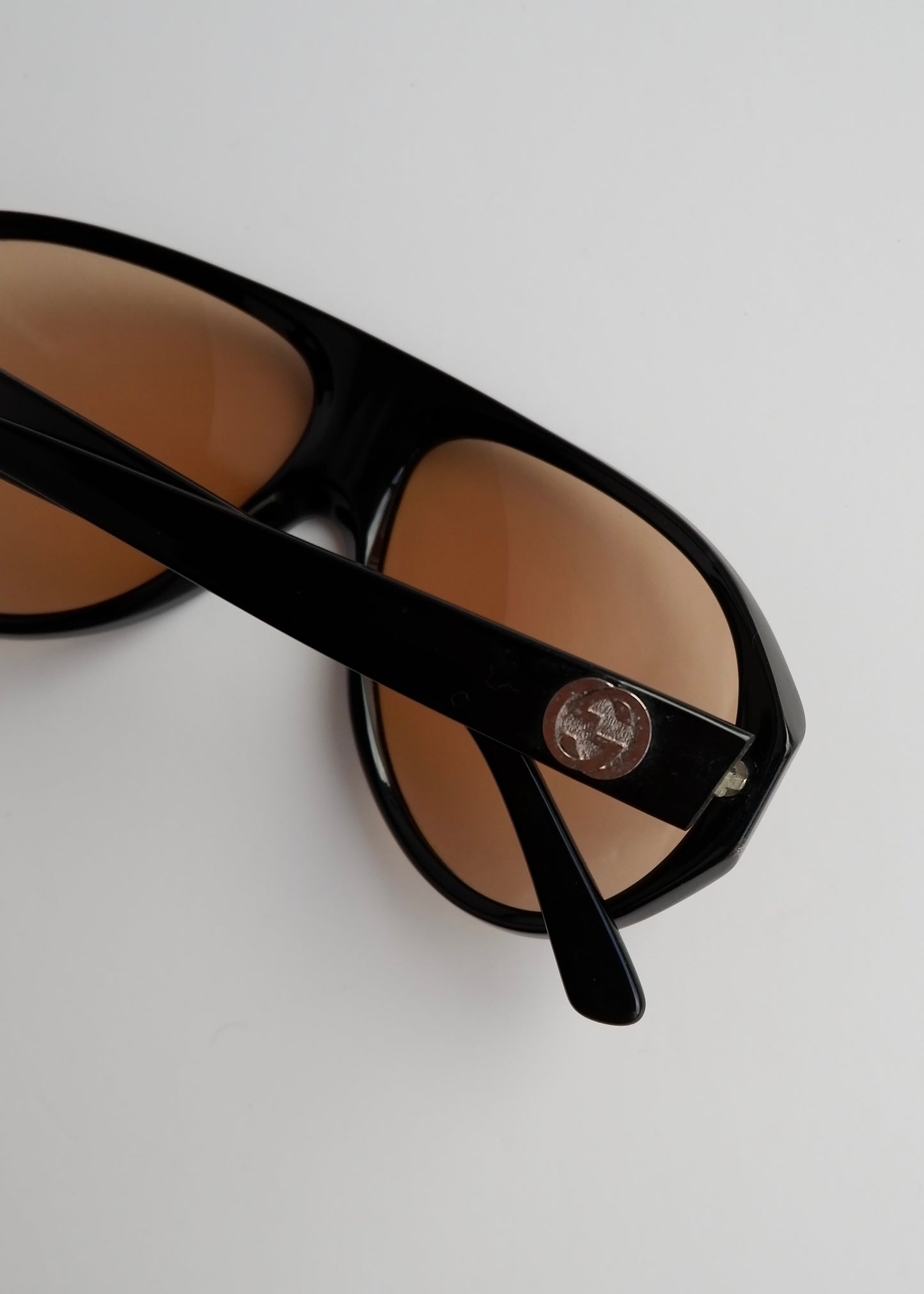 Authentic Preowned Gucci Black Aviator Acetate Frame Sunglasses