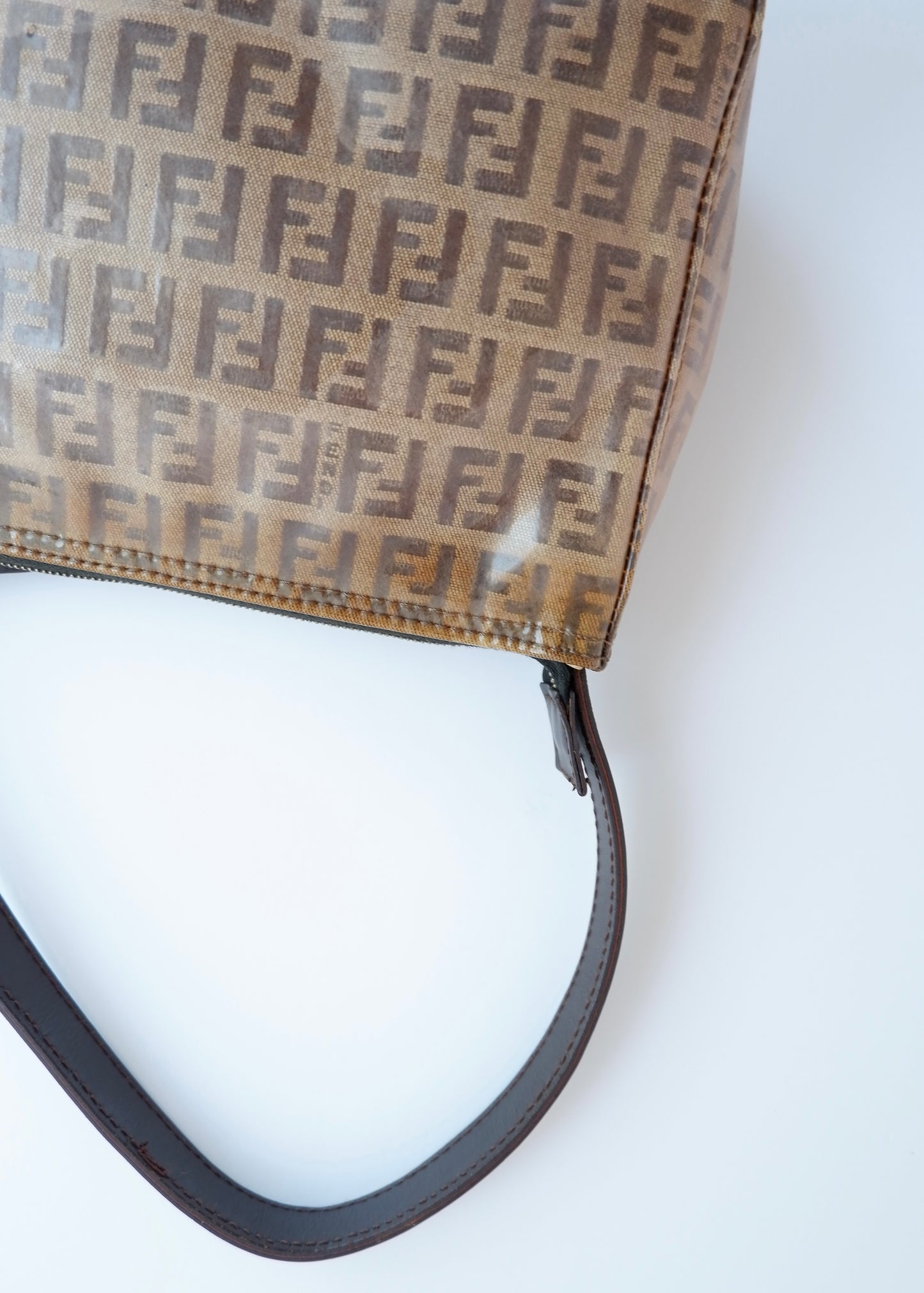 Authentic Preowned Fendi Brown Zucchino Micro Handbag