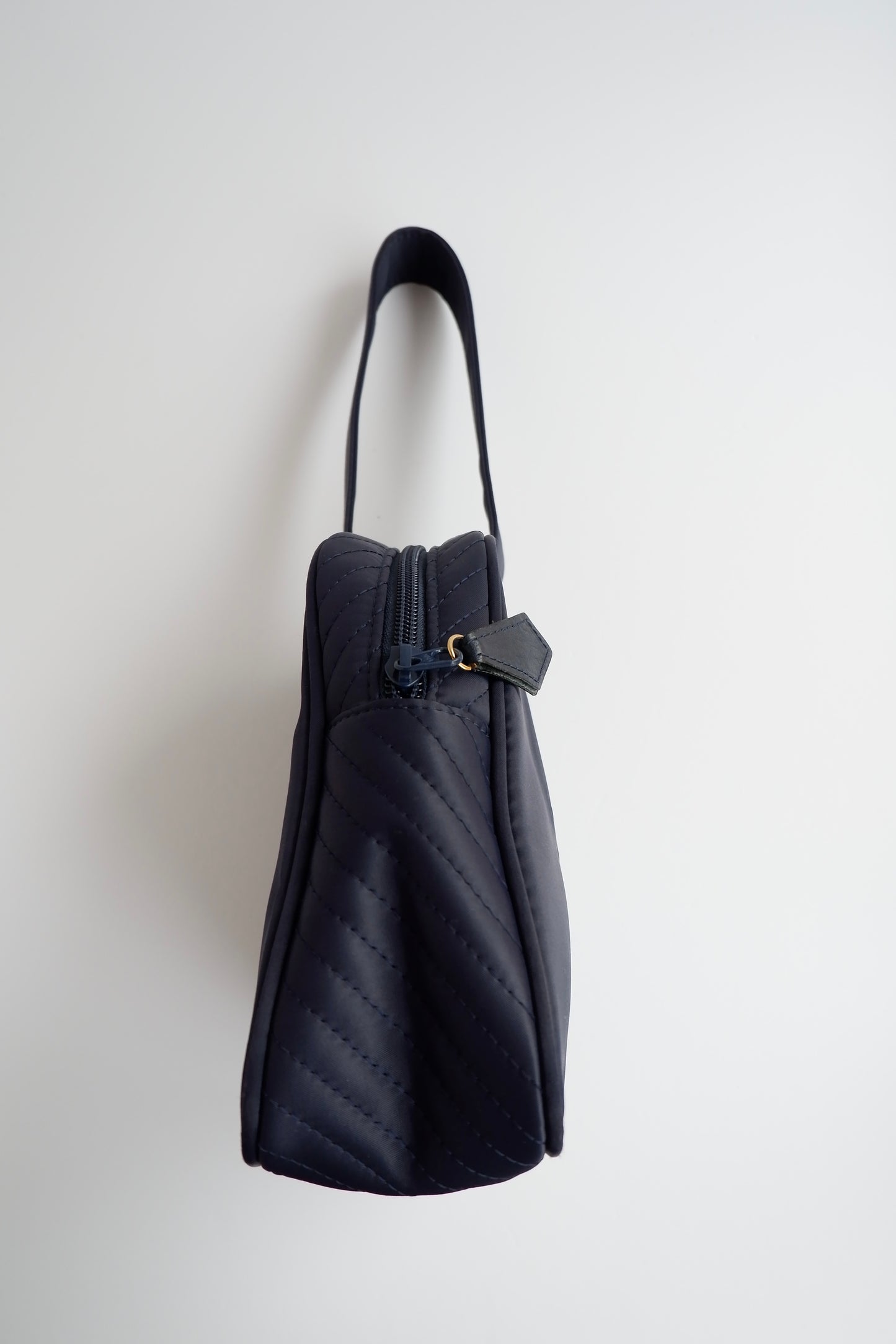 Authentic Preowned Vintage YSL Navy Nylon Wristlet Pouch