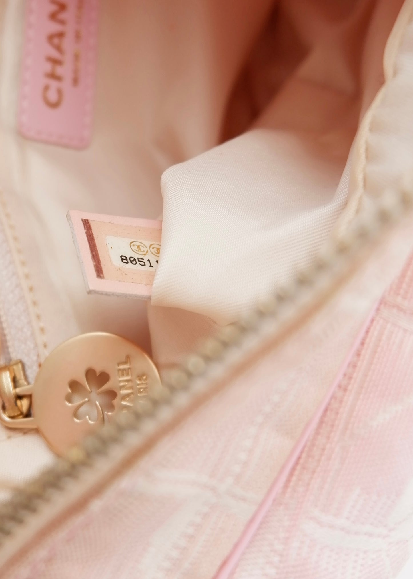 Authentic Preowned Chanel Pink Travel Line Shoulder Bag