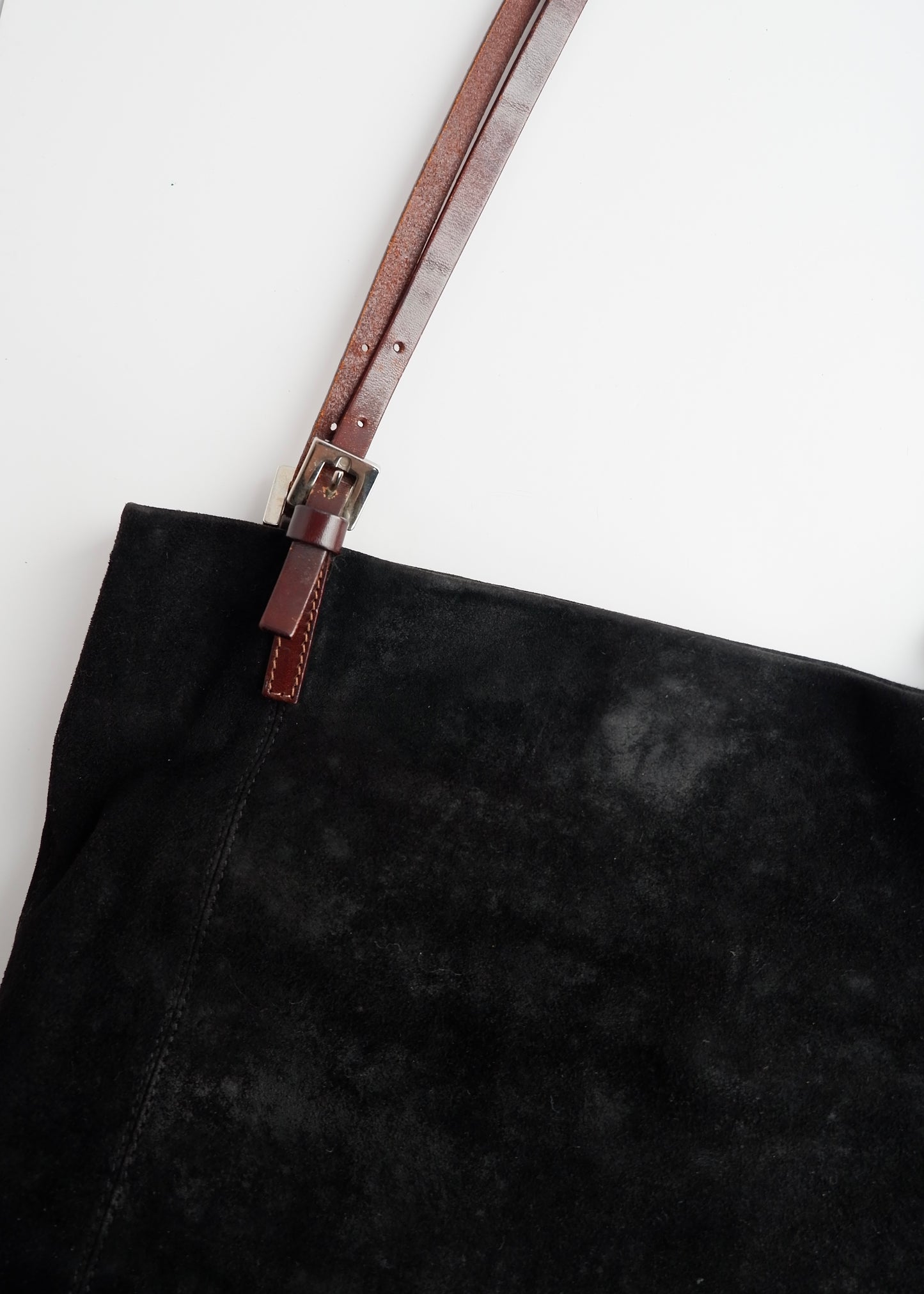 Authentic Preowned Fendi Black Suede Shoulder Bag