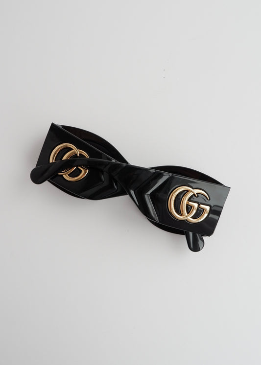 Authentic Preowned Gucci Black GG Marmont Square Frame Sunglasses