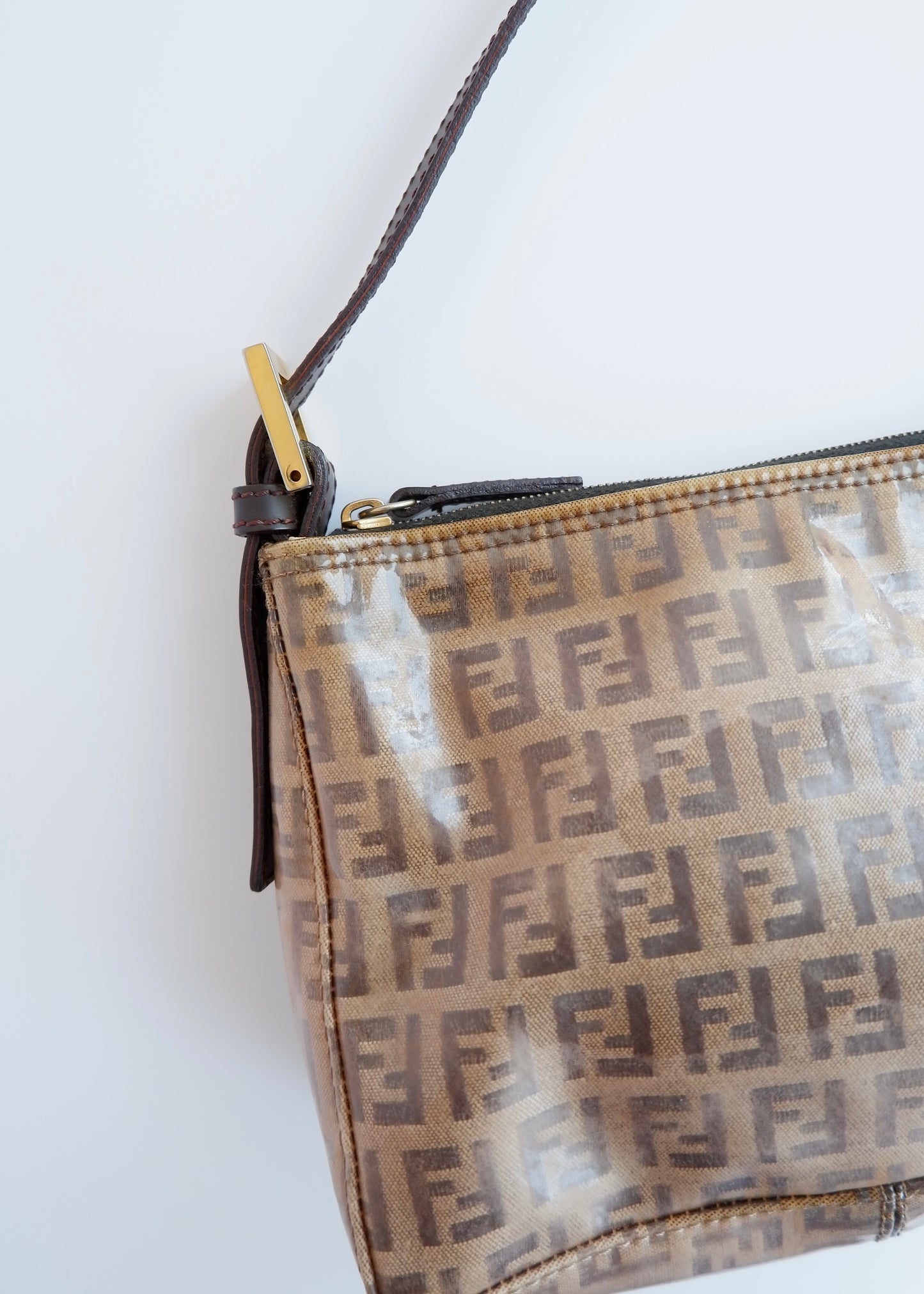 Authentic Preowned Fendi Brown Zucchino Micro Handbag