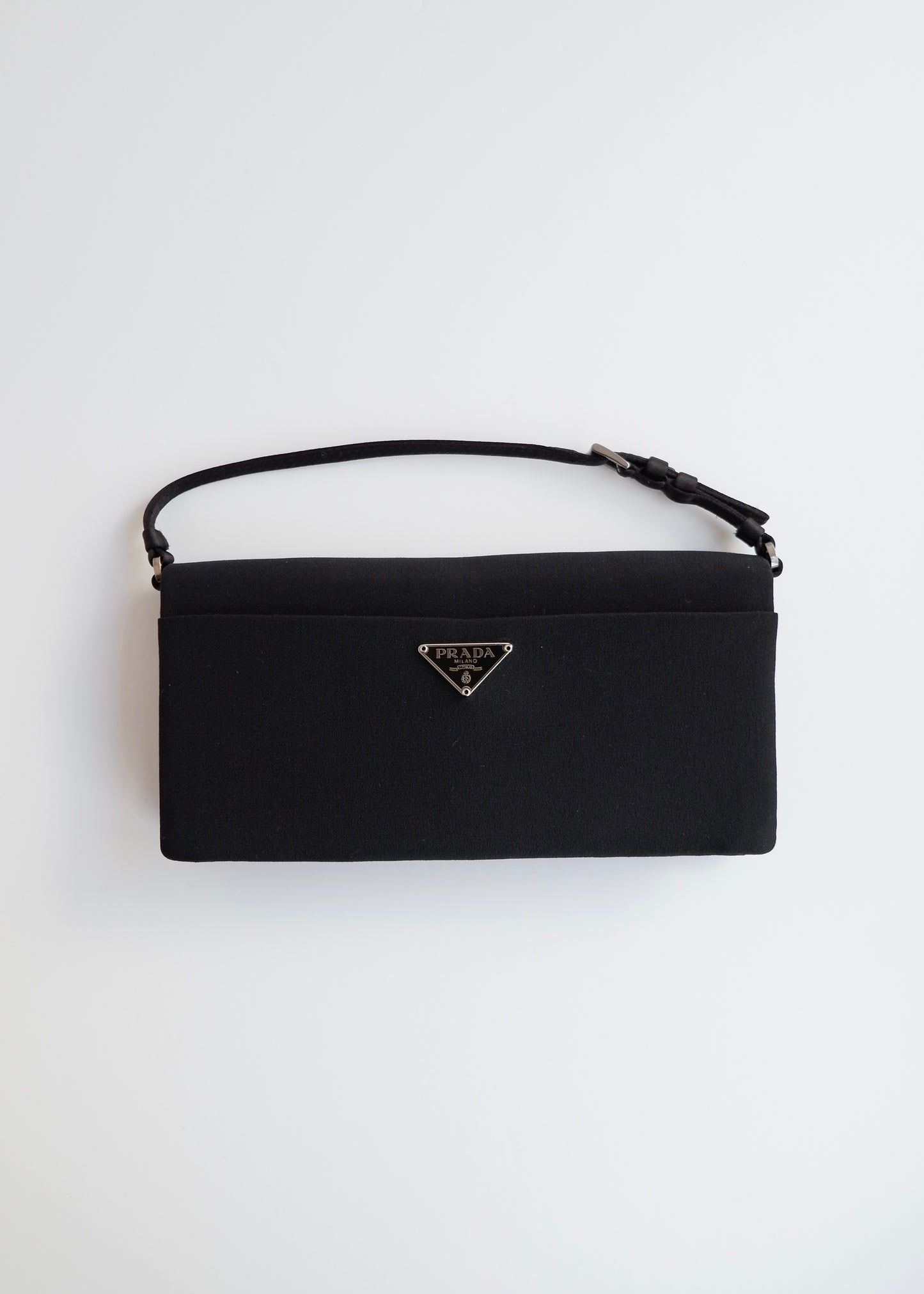 Authentic Preowned Prada Black Satin Bow Detail Handbag