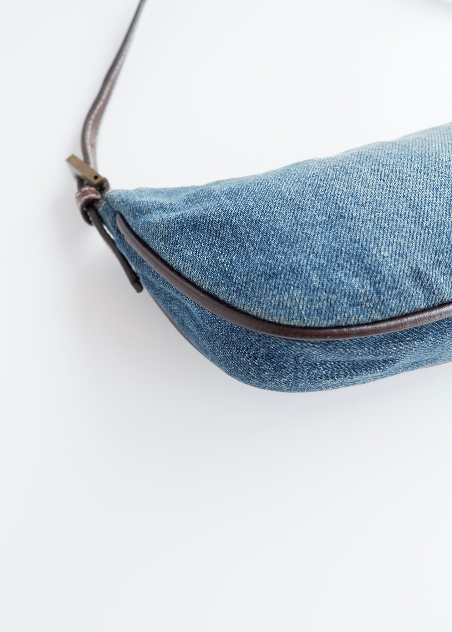 Authentic Preowned Fendi Blue Denim Shoulder Bag