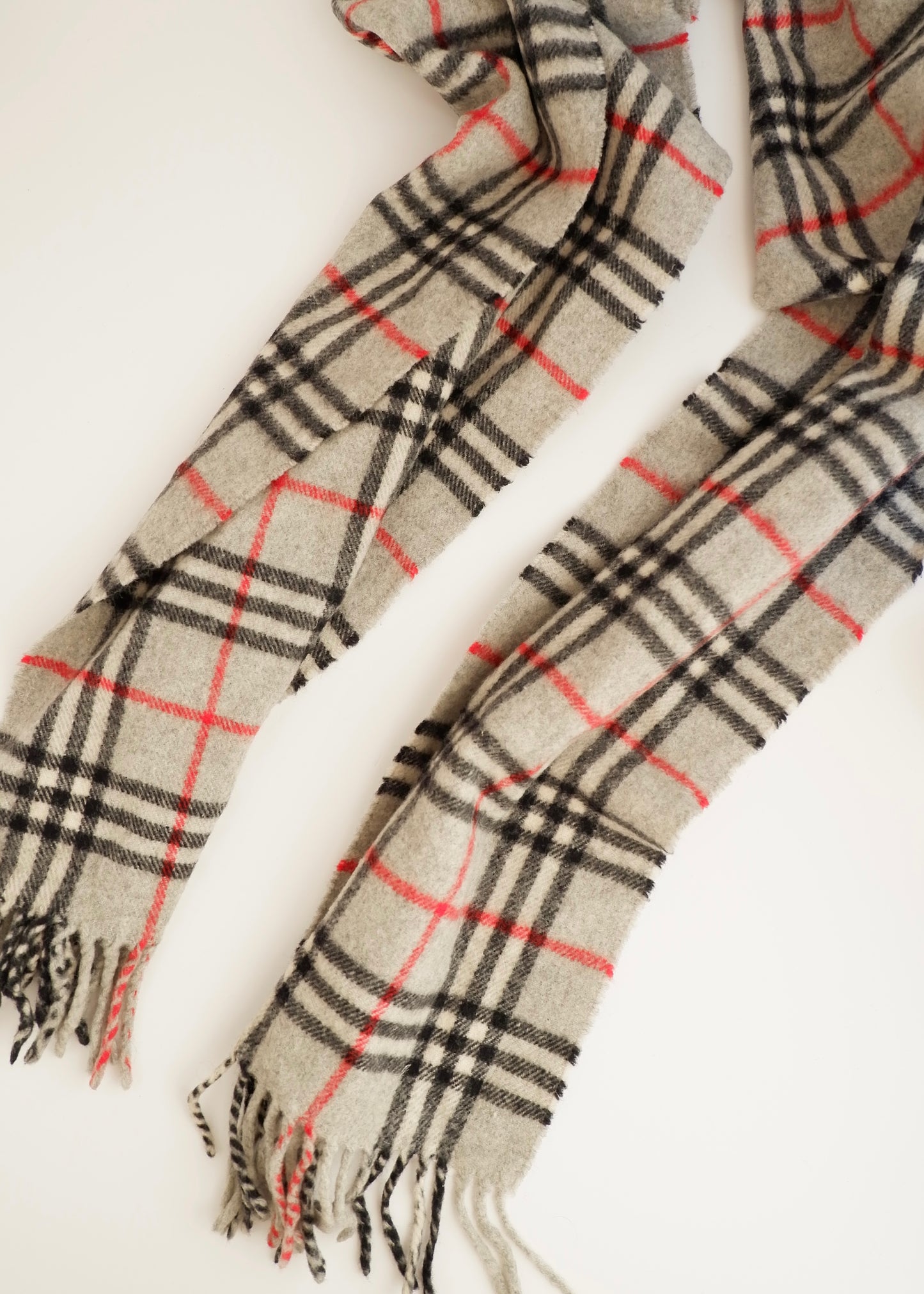 Authentic Preowned Burberry Grey Check Wool Scarf