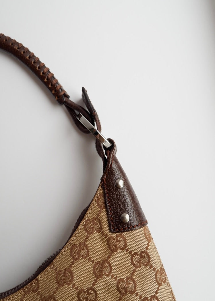 Authentic Preowned Gucci Brown GG Canvas Hobo Shoulder Bag