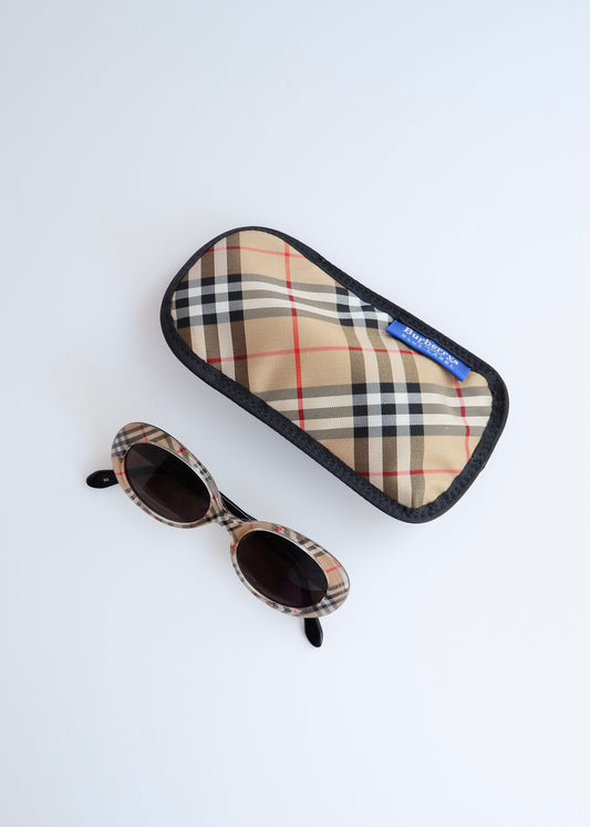 Authentic Preowned Vintage Burberrys of London Check Print Sunglasses
