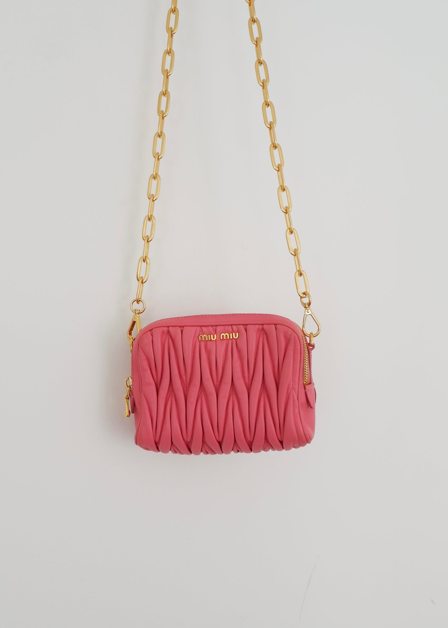 Authentic Preowned Miu Miu Pink Leather Crossbody