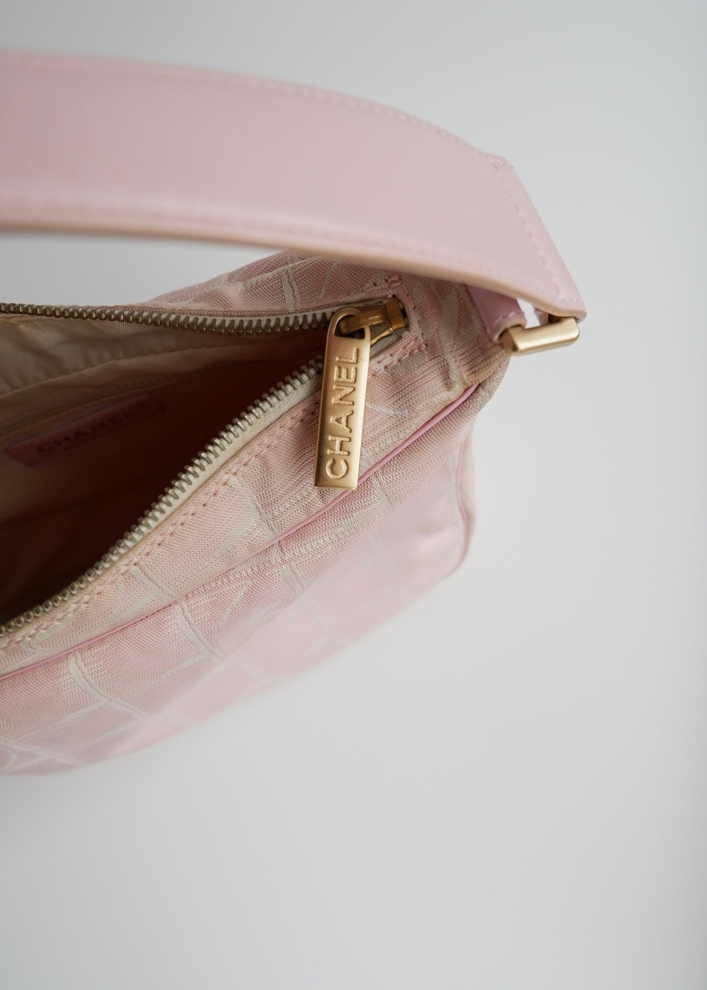 Authentic Preowned Chanel Pink Travel Line Shoulder Bag