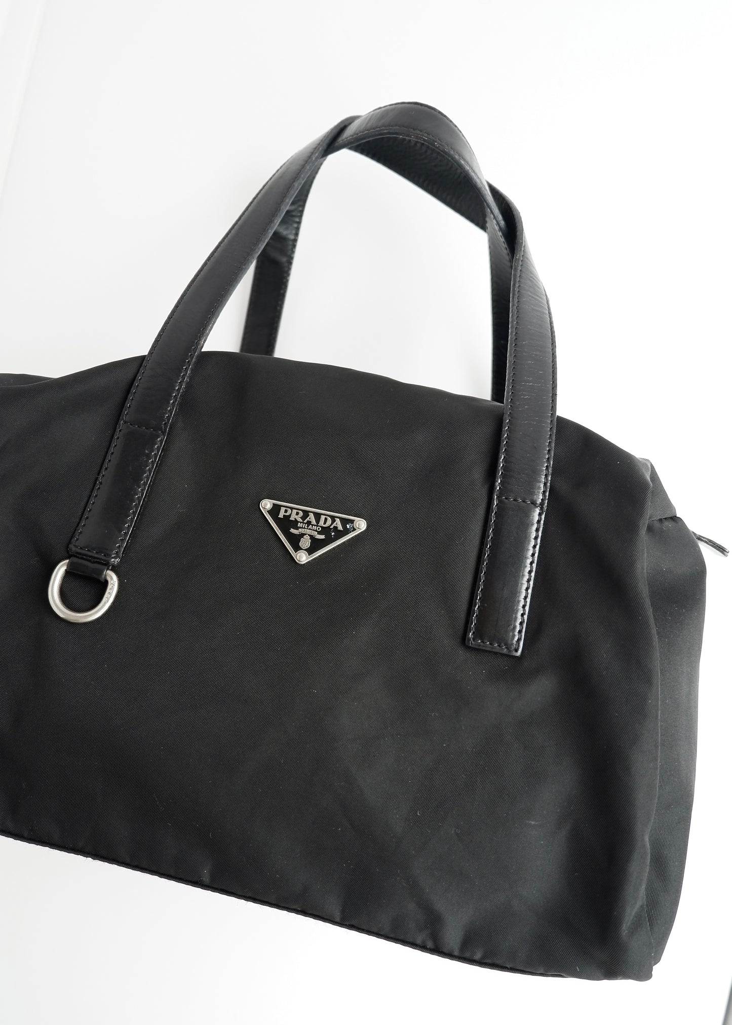 Authentic Preowned Prada Black Nylon Bowler Shoulder Bag