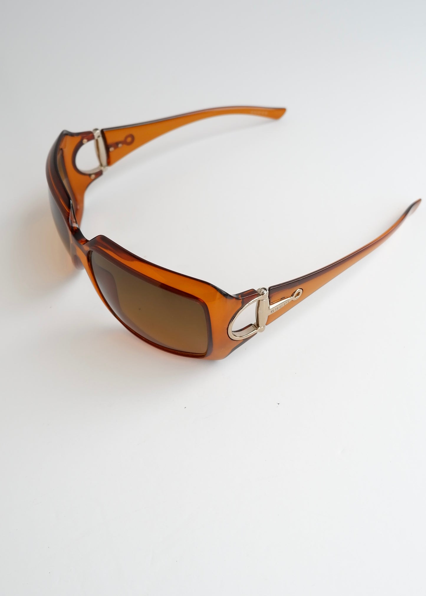 Authentic Preowned Gucci Brown Square Frame Horsebit Sunglasses