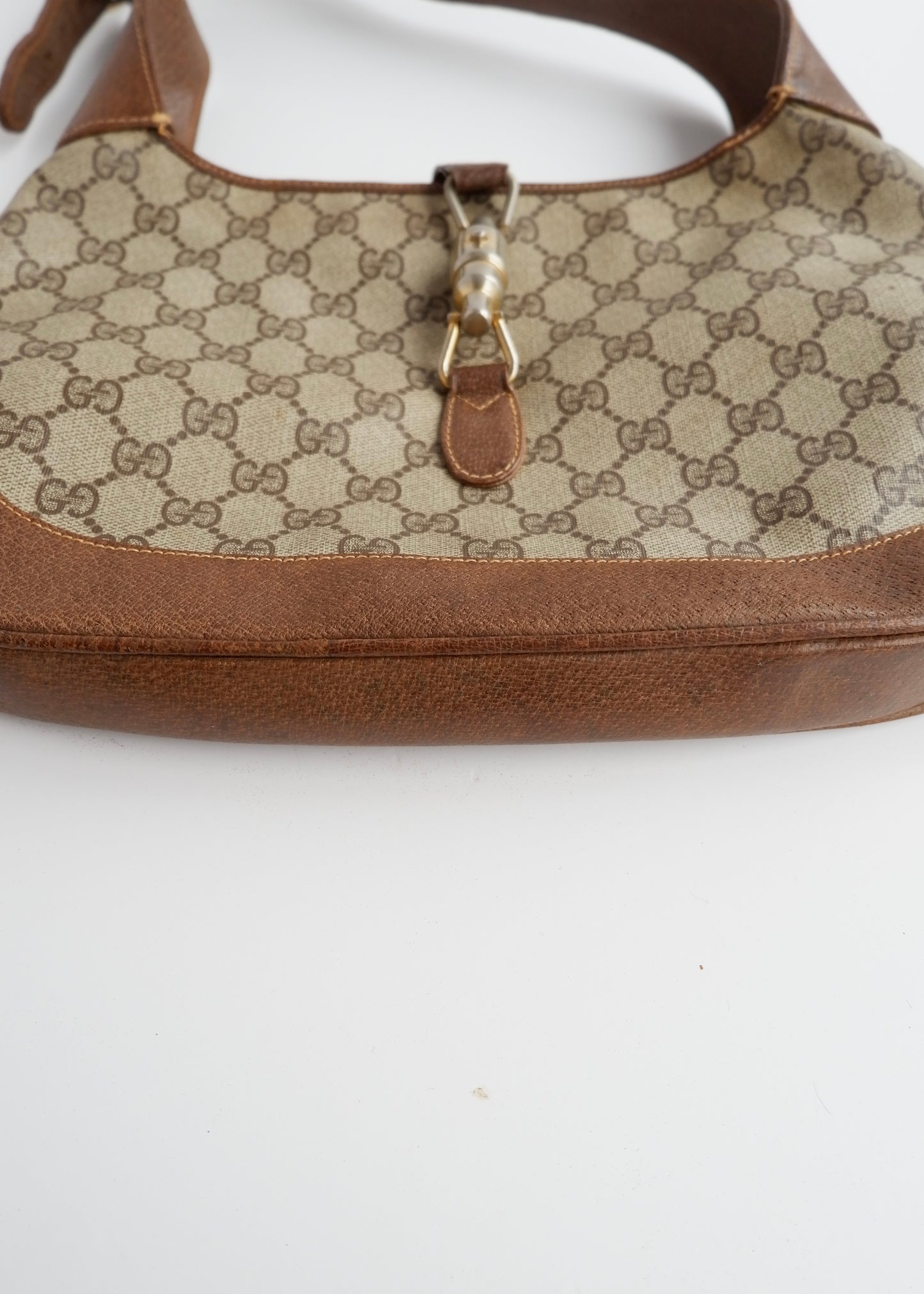 Authentic Preowned Vintage Gucci Brown GG Canvas Jackie Shoulder Bag